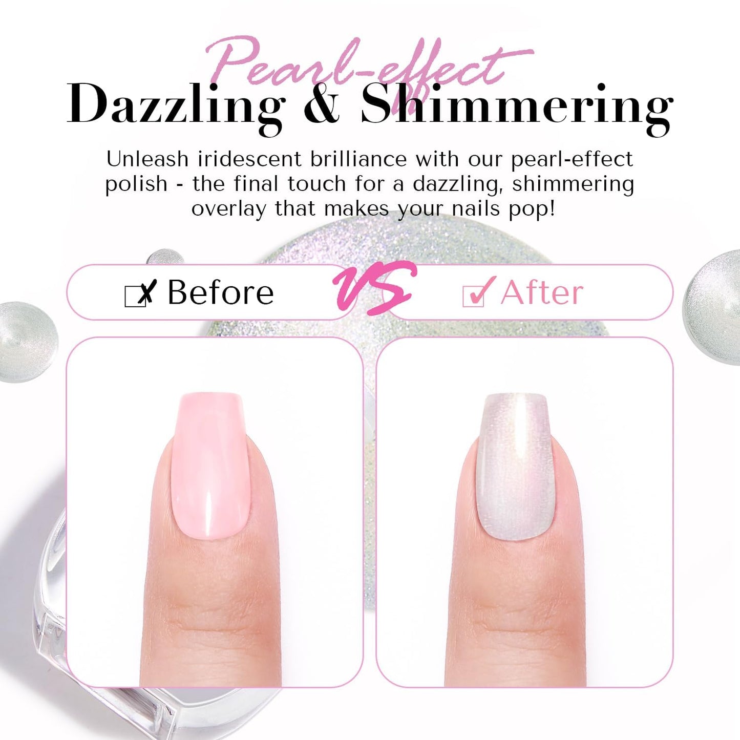 AZUREBEAUTY Chrome Quick Dry Nail Polish | Shine Pearl, Natural Lustrous Enamel | DIY Manicure & Pedicure with Chrome Finish