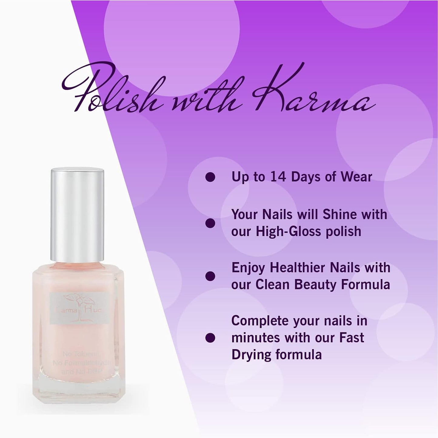 Karma Organic Natural Nail Polish-Non-Toxic Nail Art, Vegan and Cruelty-Free Nail Paint (May Blossoms)