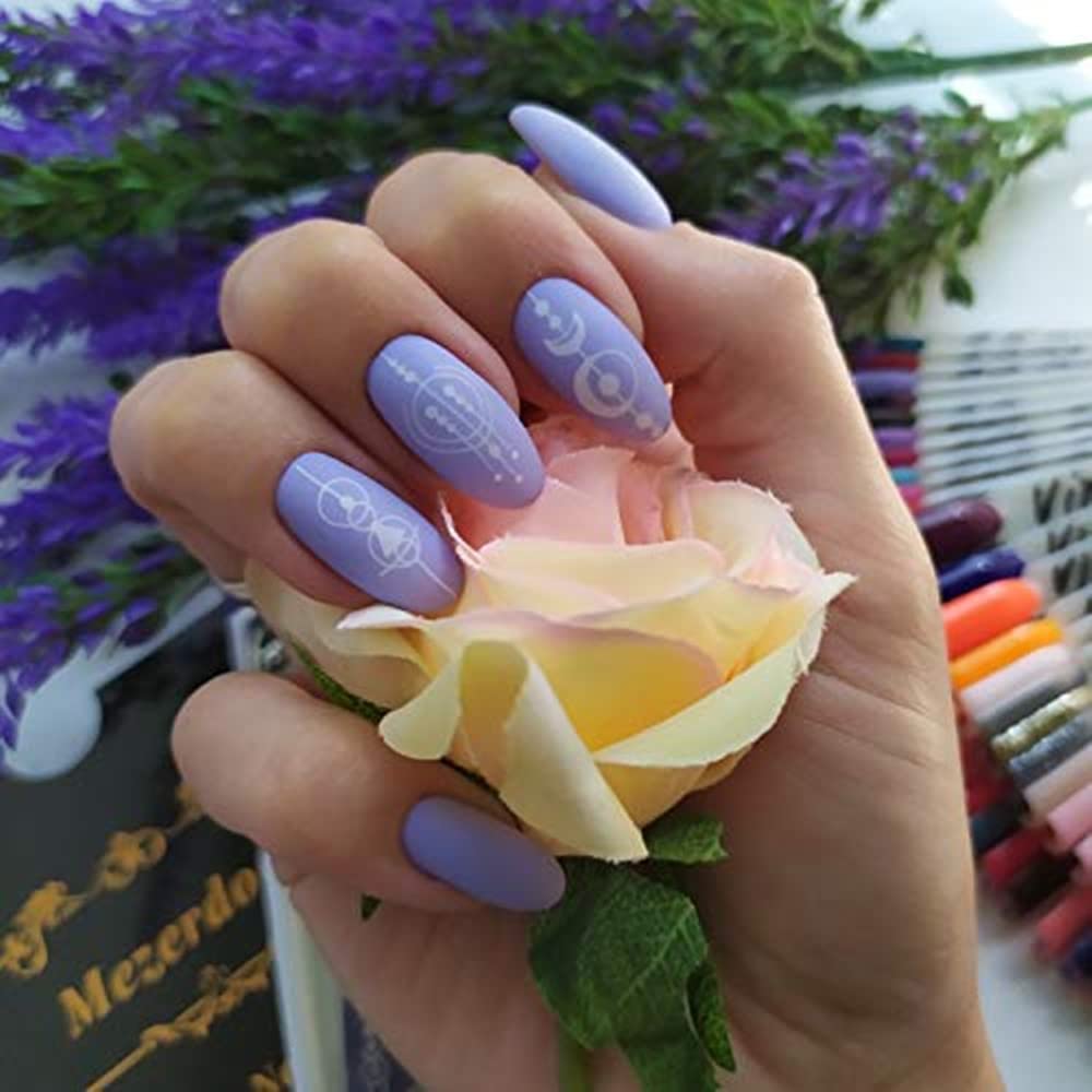 Starry Star Moon Design Stamping Plates Nail Art Kit 2pcs Galaxy Night Sky Large Nail Stamp Plates Templates Space Planet Nail Stamper Plate Heart Sun Geometry Printing Stencils Reusable Tools