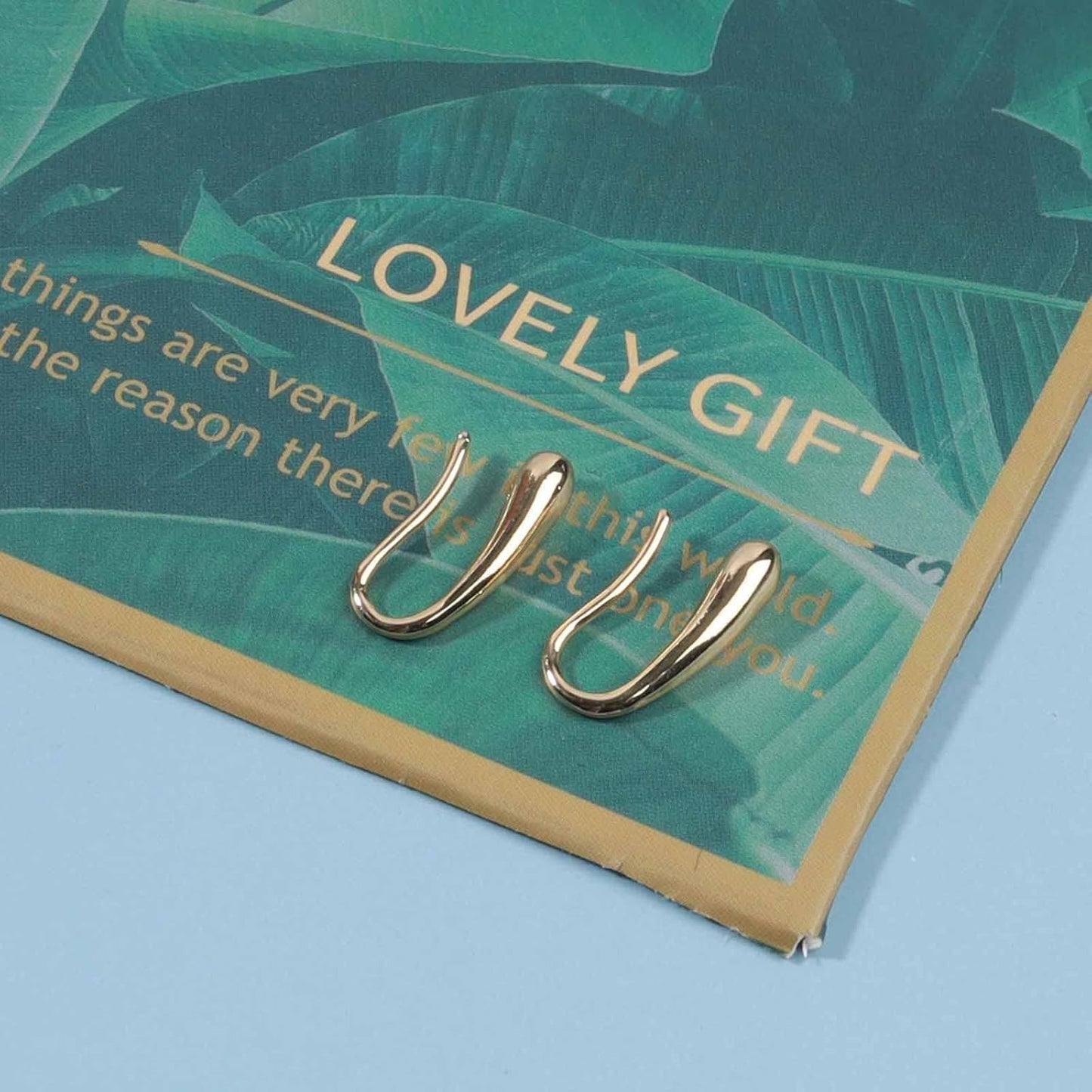 Vintage Water Drop Earrings Gold Teardrop Earrings Tiny Droplet Earrings Minimalist Everyday Earrings Jewelry for Women and Girls