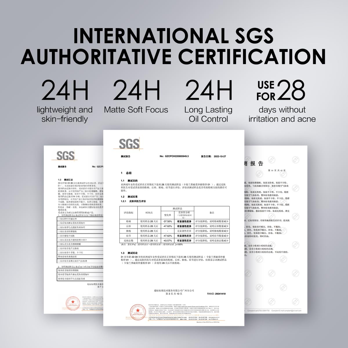 Oil Control Face Pressed Powder Compact, 24H Longlasting Waterproof Pressed Setting Powder Foundation Makeup, Shine Free, Poreless, Smooth, 04 Pink for dry skin (0.28Oz)