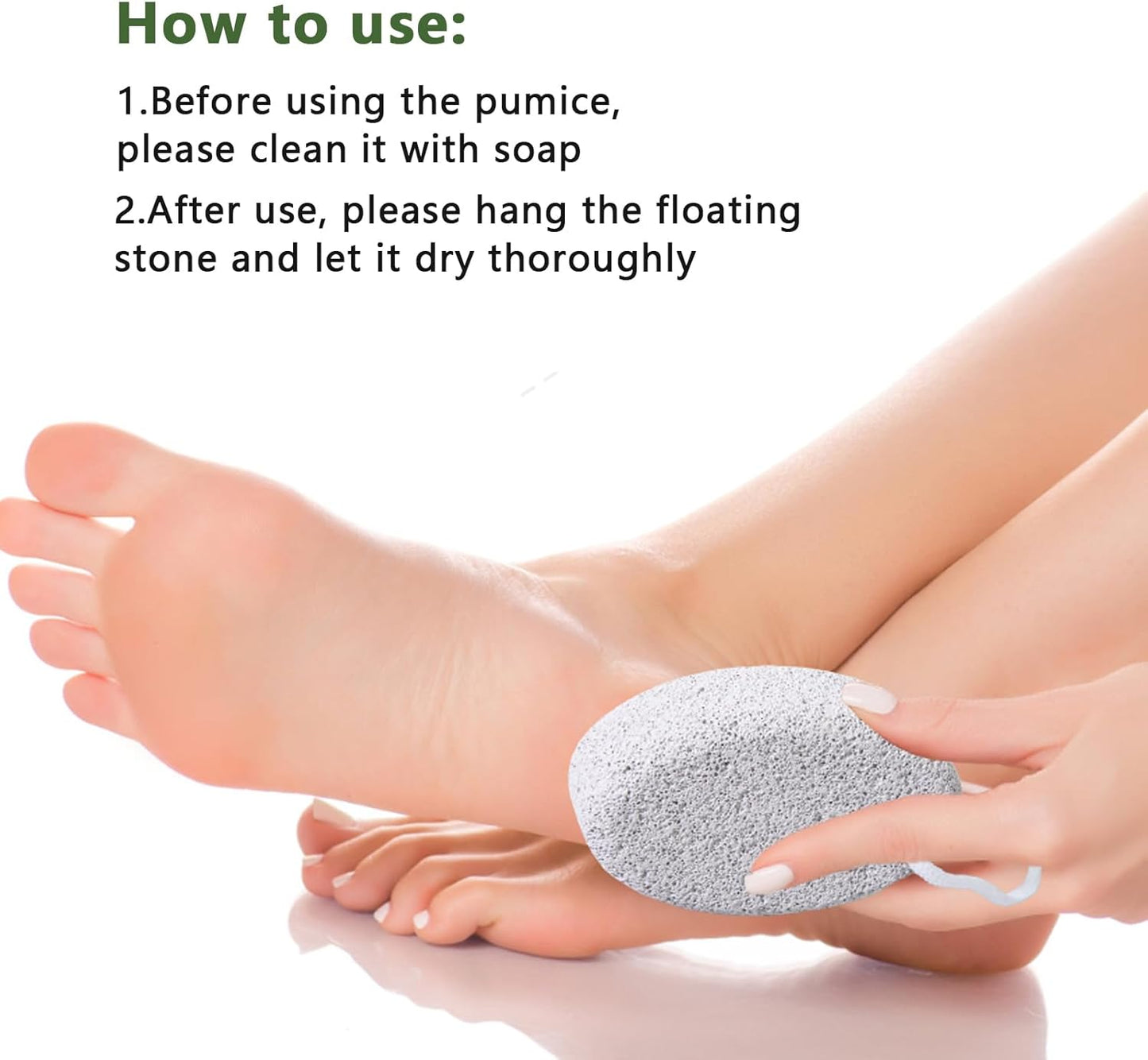 4-Pack Natural Pumice Stone for Feet, Borogo Lava Pedicure Tools Hard Skin Callus Remover for Feet and Hands - Natural Foot File Exfoliation to Remove Dead Skin, Heels, Elbows, Hands