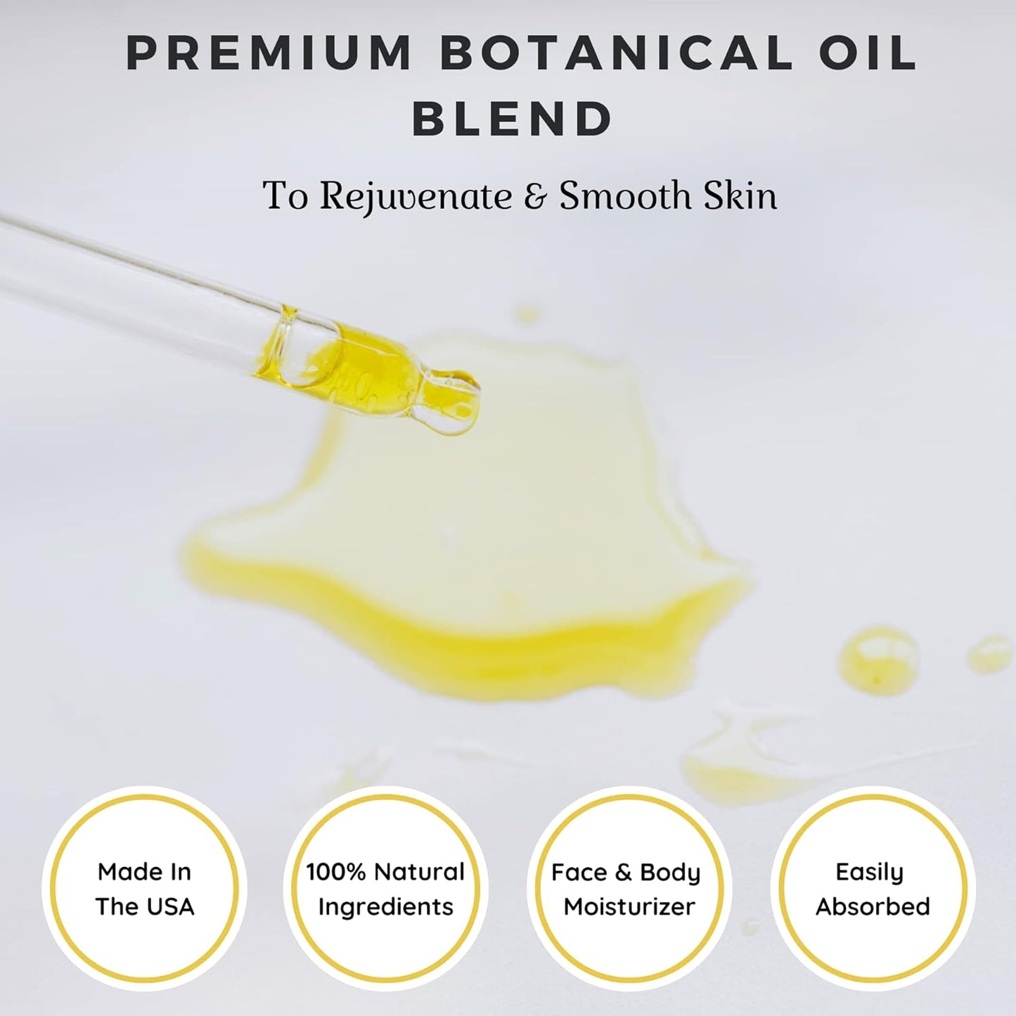 Yellow Bird Nourishing Face Oil - All Natural Hydrating, Anti Aging Facial Serum. Includes Jojoba, Marula, Primrose, & Rosehip for Restoring Skin