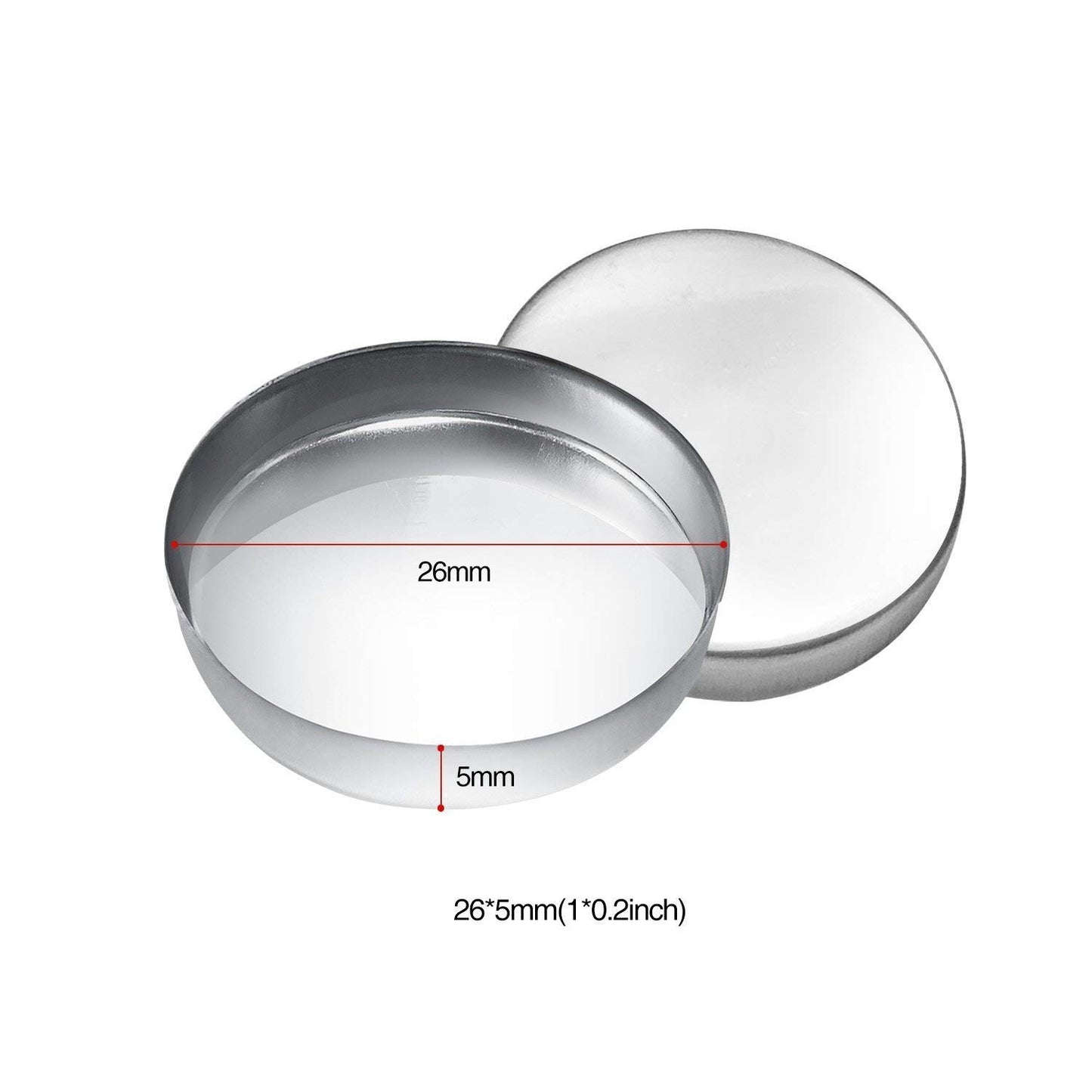 56 Pack Empty Round Metal Pans Size 26mm for Eyeshadow Palette Magnetic Makeup Palette (Height:5mm)