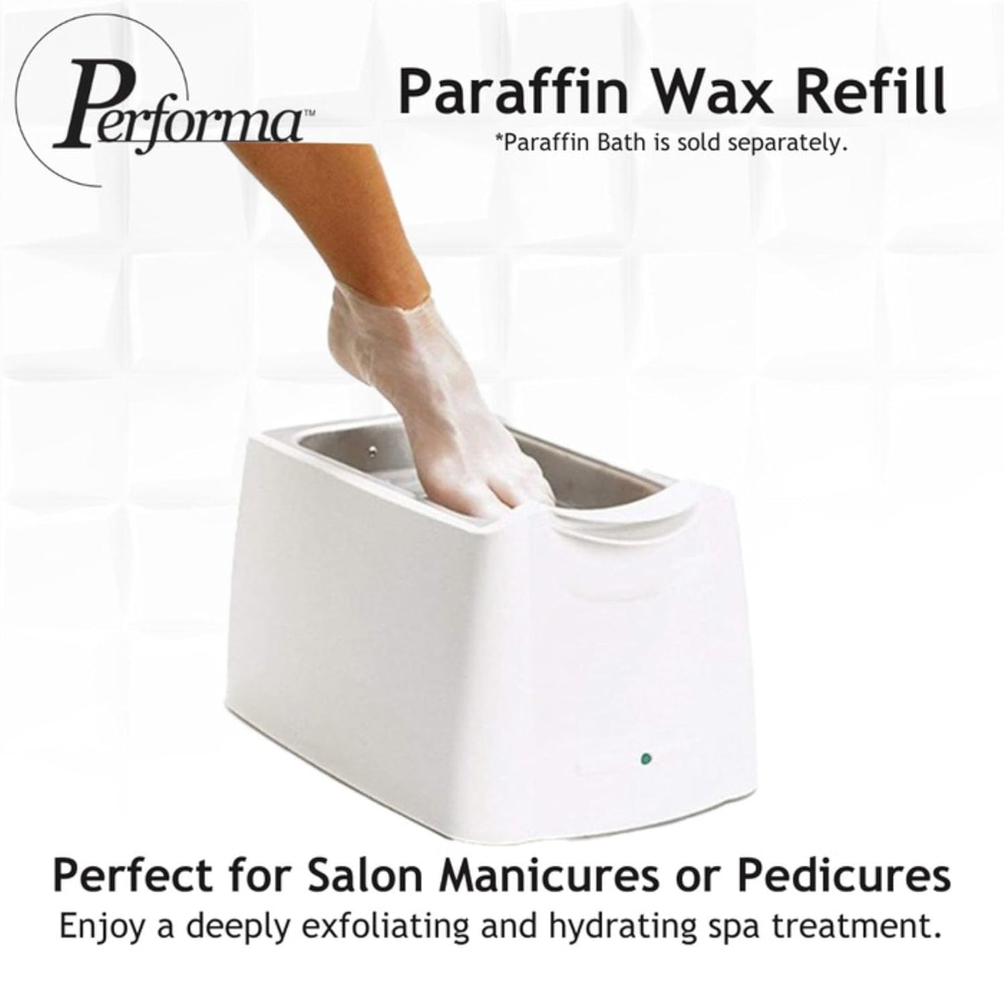 Performa Paraffin Wax Refill, 1 Pound Unscented Blocks, Case of 6, Paraffin Bath Wax, Medical Grade Paraffin Wax for Paraffin Bath, Wax Refill for Wax Bath, Good for Hands & Feet