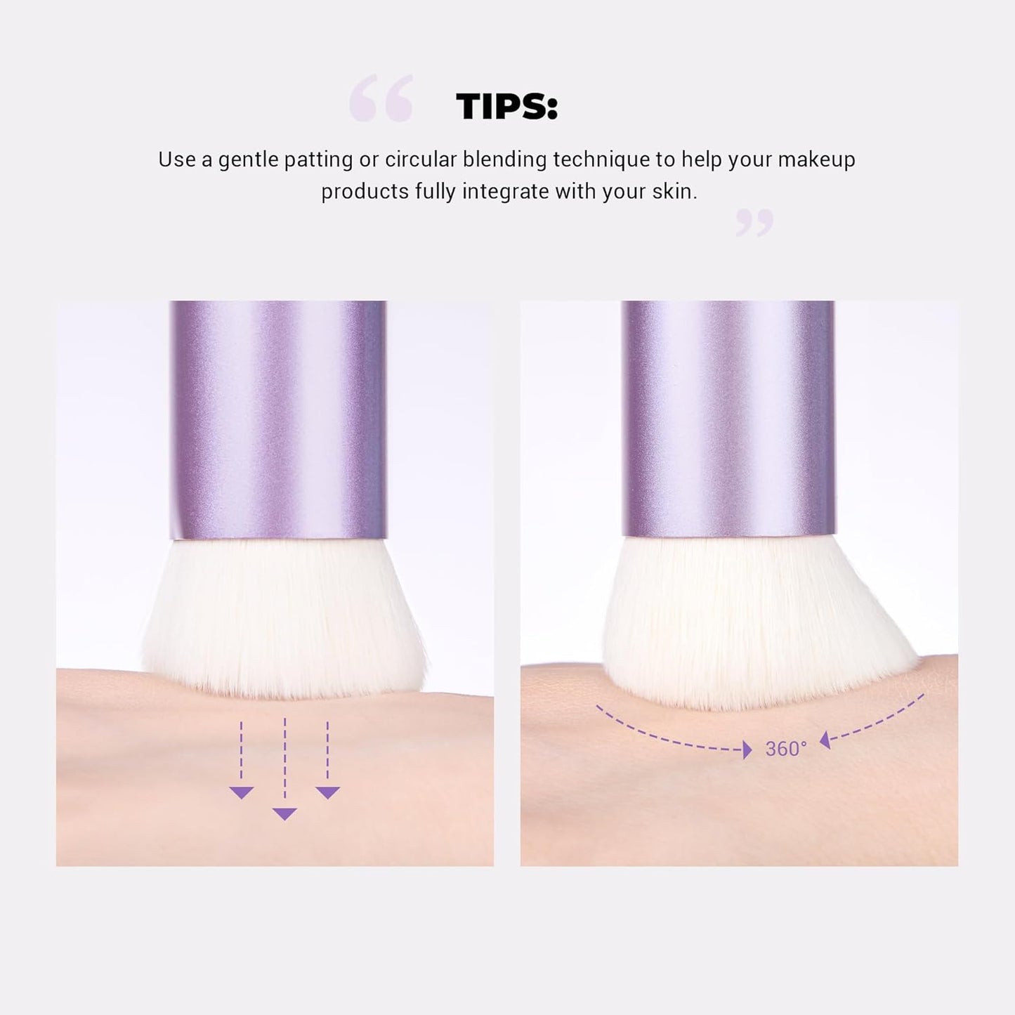 Jessup Foundation Brush for Liquid Makeup, Face Kabuki Makeup Brush for Contour Powder Blush and Bronzer, Ultra-Soft Fiber Perfect for Blending Liquid AS003