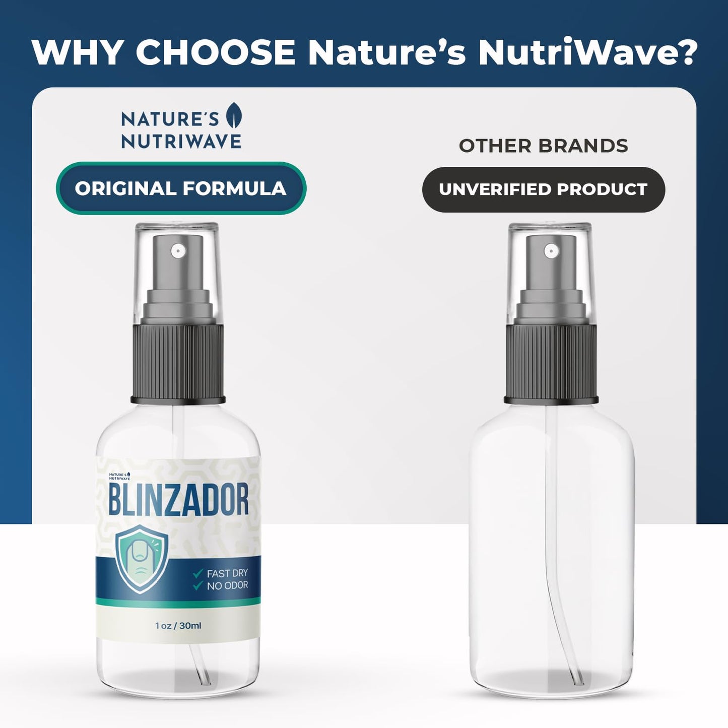 Blinzador – Natural Spray for Foot & Nail with Plant-Based Ingredients – Fast-Drying, Odorless, Easy-to-Use | 1oz (30ml), 6 Month Supply