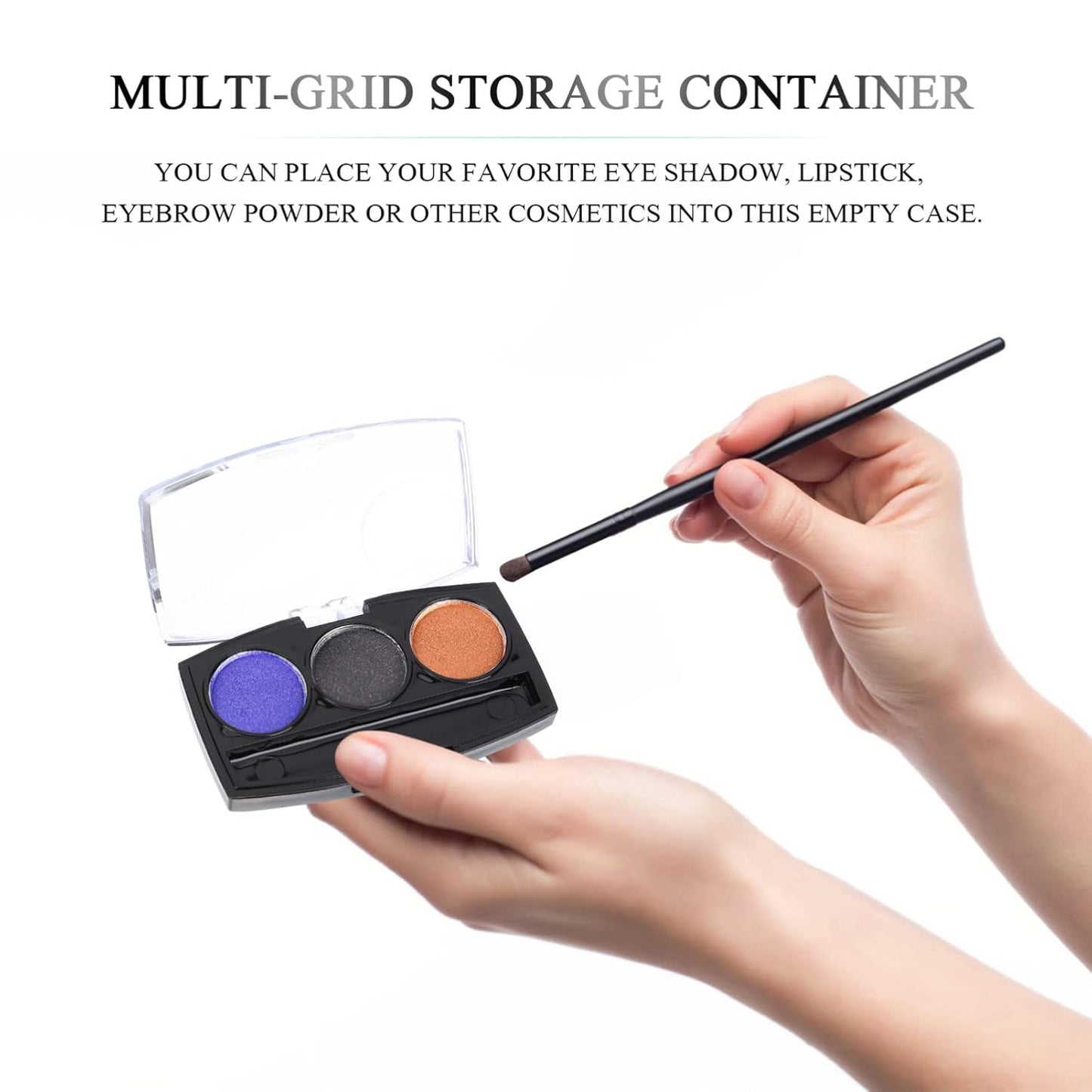 10Pcs Empty Magnetic Eyeshadow Palette Empty Eyeshadow Pans Containers Eyeshadow Palettes 3 Grids Makeup Pans Cosmetic Pans Eyeshadow Makeup Containers for Women Girls
