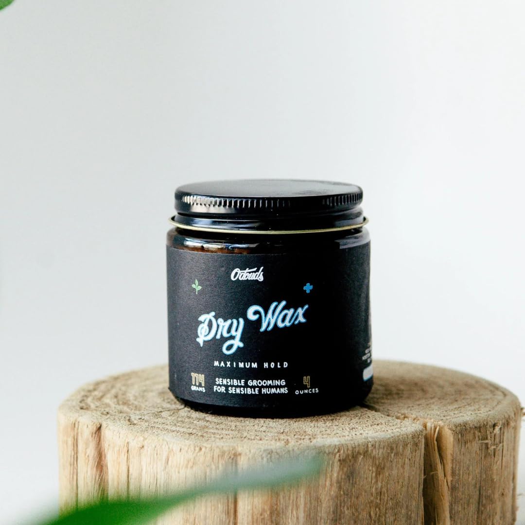 O'Douds Dry Wax - Natural, Dry & Malleable Styling Hair Wax - Strong Hold with a Neutral Finish - Bergamot & Green Tea Scent (4oz.)