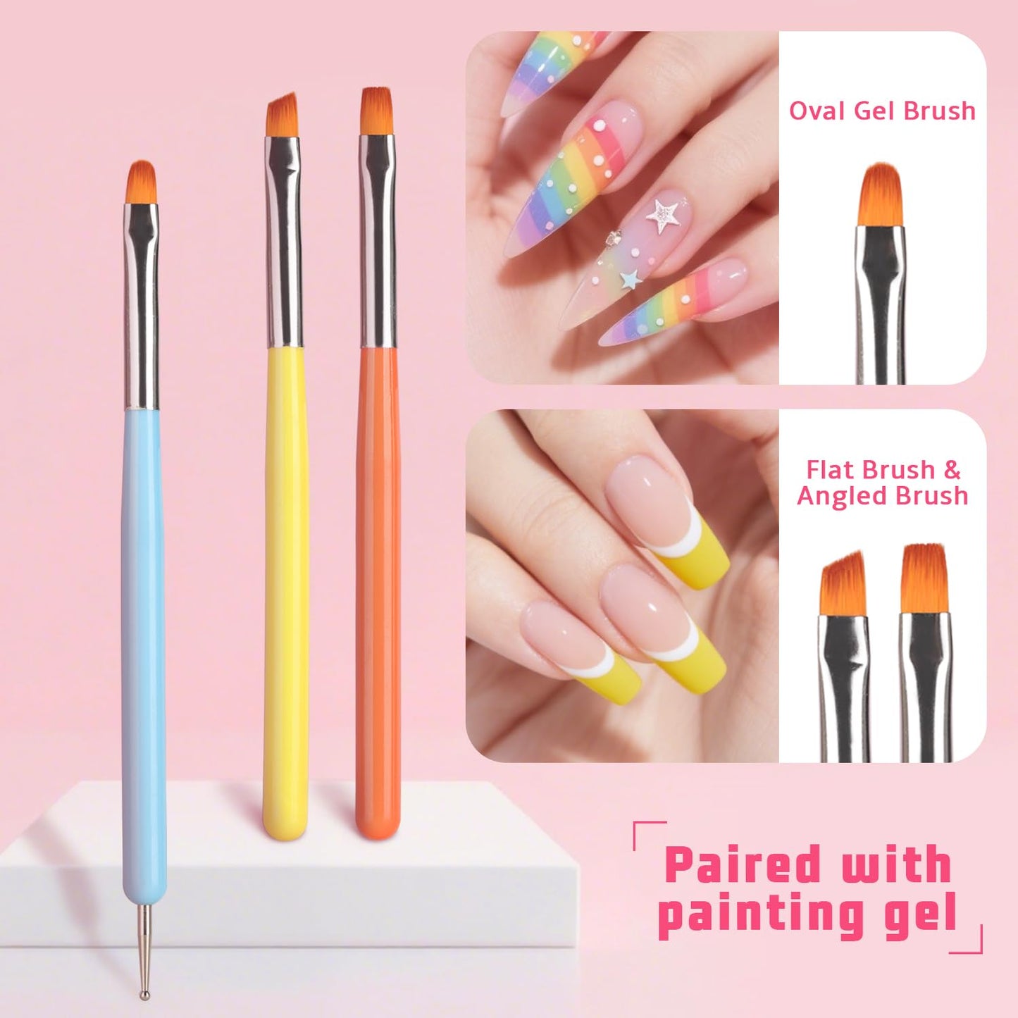 Sponge Pat Paint Nail Gel, Ombre Nails Gradient Gel Nail Blush Blooming Aura Nails Drawing Stripper Floral Painting DIY Nail Art, No Wipe, UV/LED Curing (16 Colors i)