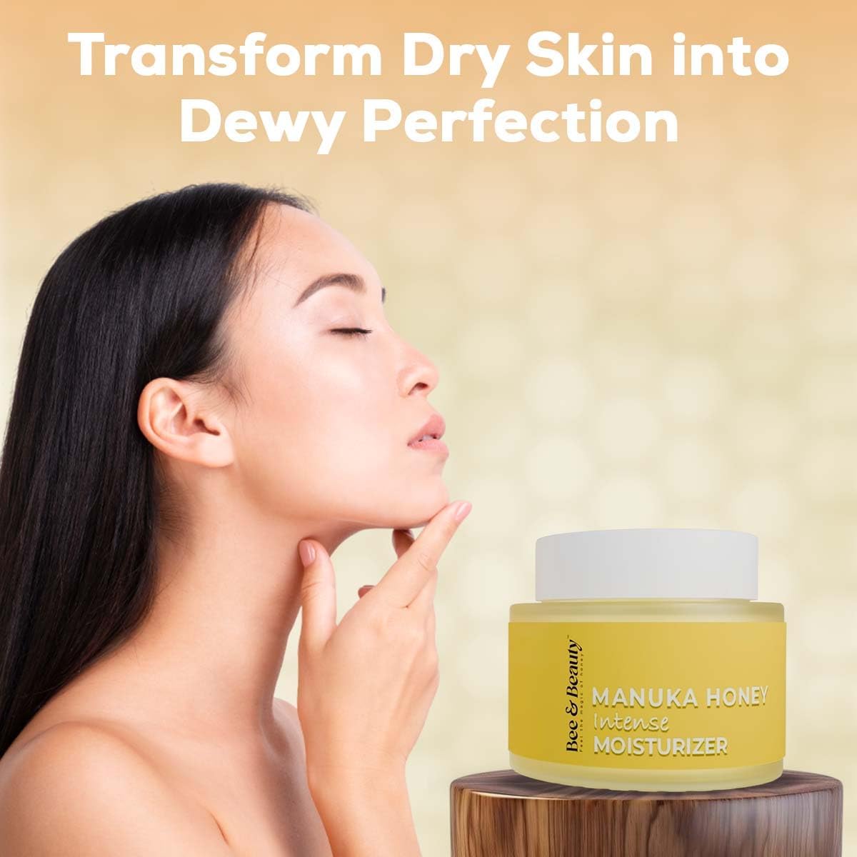 Bee & Beauty Face Moisturizer Cream For Deep Hydration And Skin Repair Natural Nourishing Face Cream With Antioxidants Dry, Oily, Sensitive And All Skin Types With Pure Manuka Honey