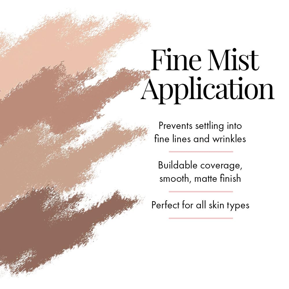 Jerome Alexander MagicMinerals AirTint Tinted Moisturizer AirBrush Spray Light Shade | Tinted Moisturizer Spray with Anti-Aging Ingredients | Medium Dark