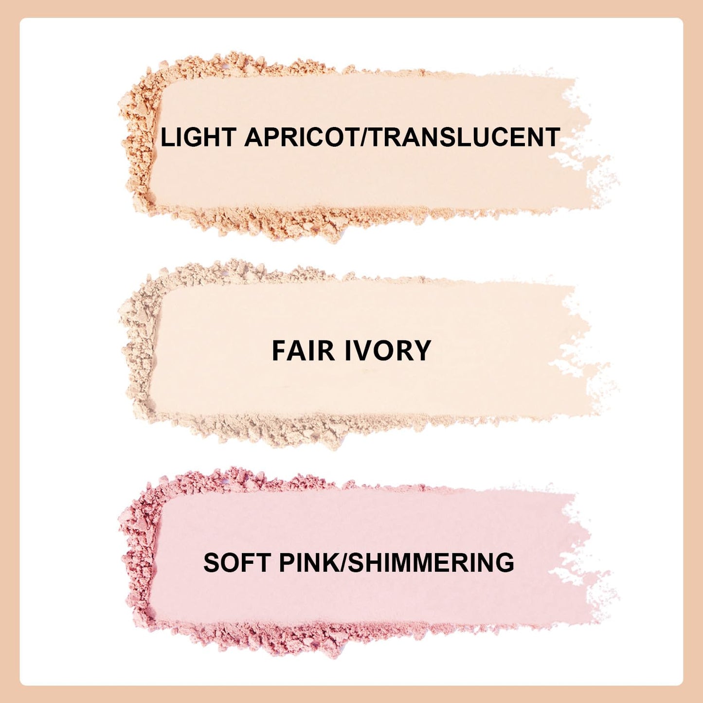 Setting Powder Lightweight Loose Powder Finishing Powder Long-Lasting Face Powder Waterproof with Soft Mushroom Powder Puff & Mirror, Matte Finish (Light Apricot/Translucent)-2 Boxes