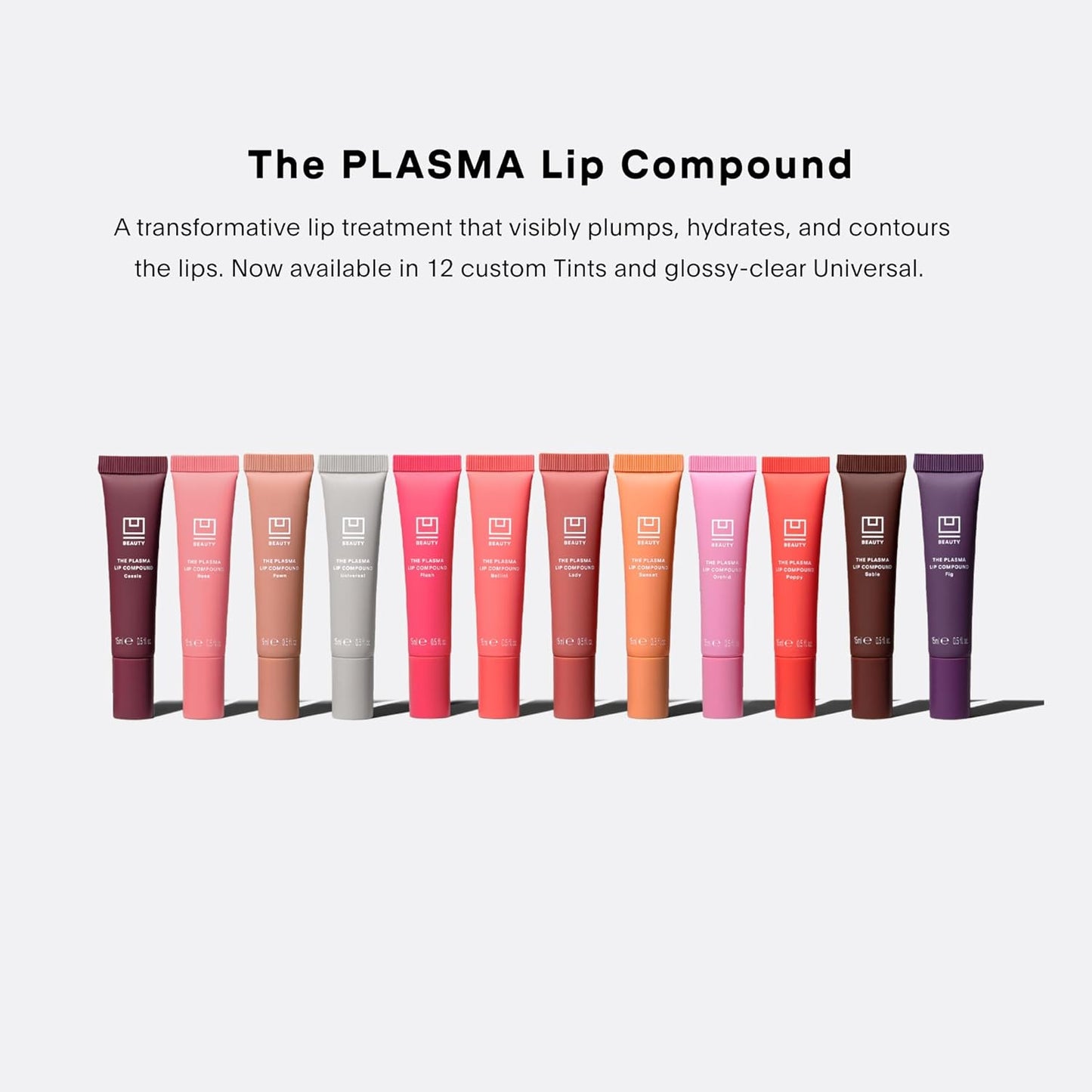 U Beauty The PLASMA Tinted Lip Compound - Anti-Aging & Anti-Wrinkle Lip Gloss, Hyaluronic Acid, Shea Butter & Peptides for Hydration & Plumping, Fig- 15 mL