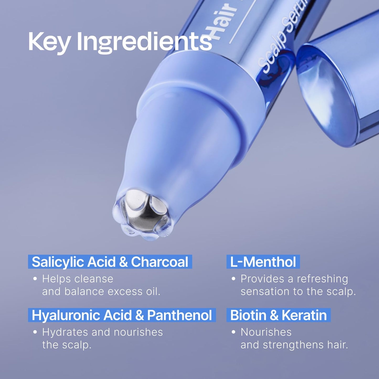 Hair Boosting Scalp Serum – Hair Growth Roll-on Scalp Tonic with Rosemary, Salicylic Acid, Spicules, Hyaluronic Acid & Panthenol – For Healthy Scalp & Fuller Hair – 0.5 fl oz