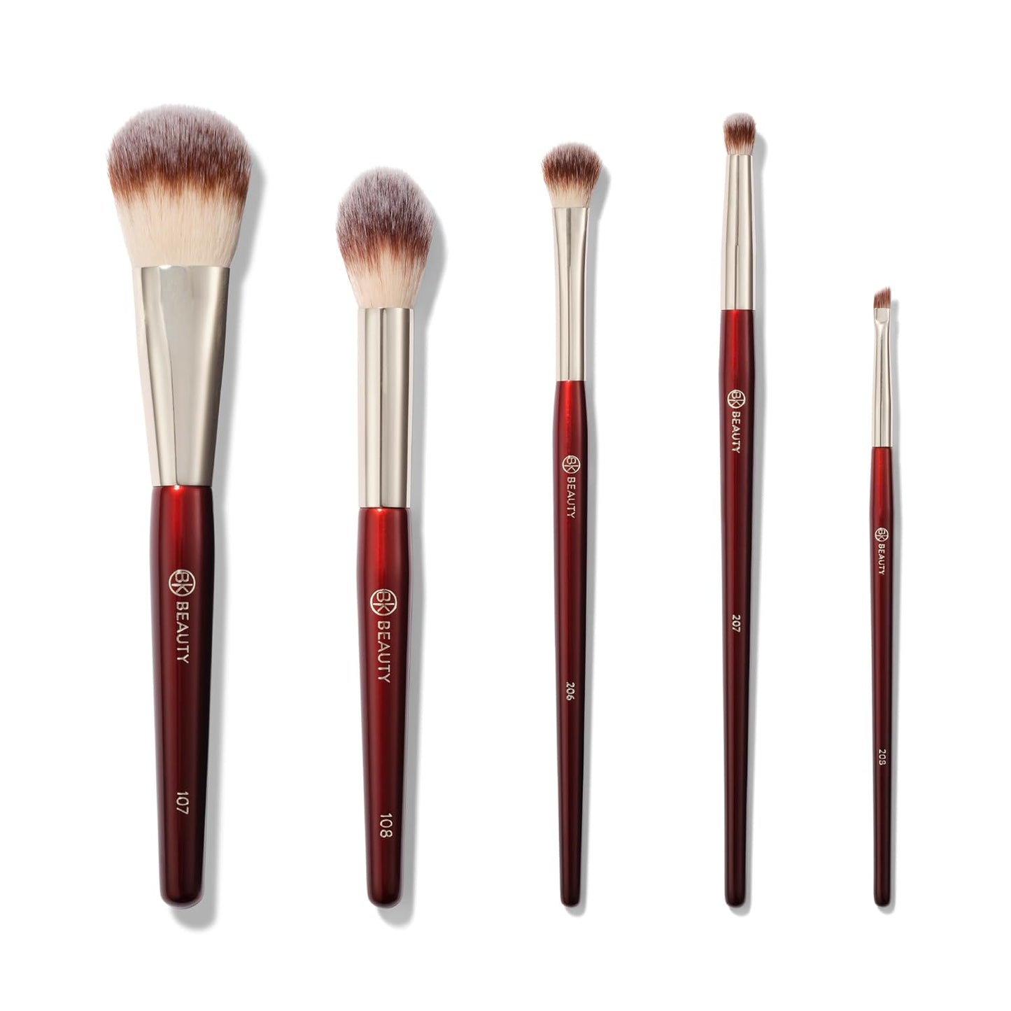 BK BEAUTY - PRECISION BRUSH COLLECTION (5PC) - Professional Makeup Brush Set for Bronzer, Blush, Contour, Powder & Eye Makeup | Premium Face Brushes for Flawless Application