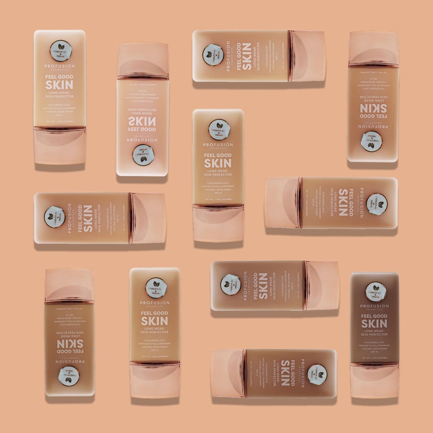 Profusion Cosmetics Lightweight Liquid Foundation for a Flawless and Elegant Radiance, Breathable Makeup for Improves Uneven Skin Tone, Cruelty-Free - Medium 1