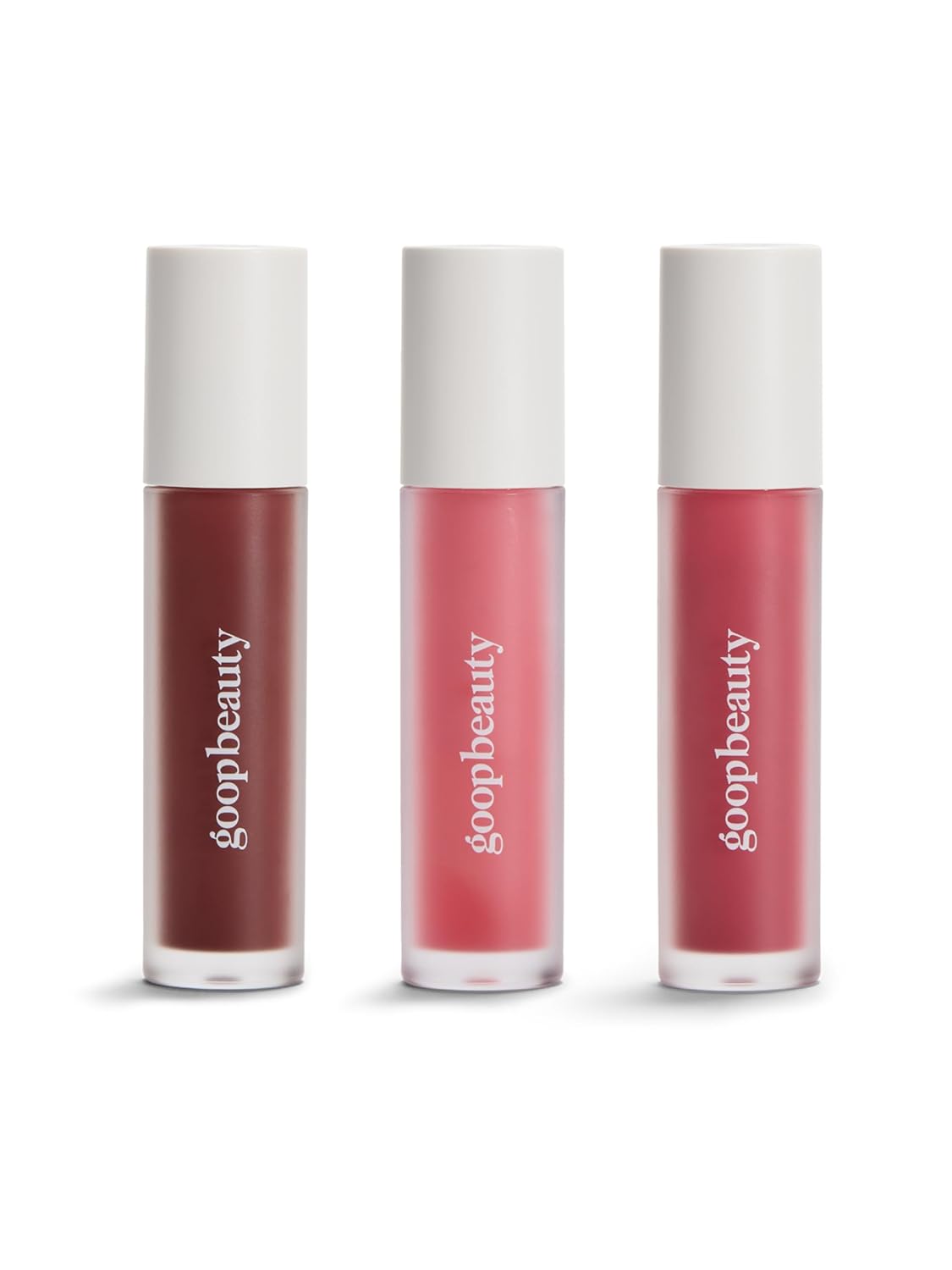 goop Beauty Hydra-Barrier Gel Gloss Set of 3 | Hydrating Lip Gloss to Moisturize & Plump Lips | Hyaluronic Acid & Vitamin E | Glaze, Blossom, and Spice | 0.13 oz each