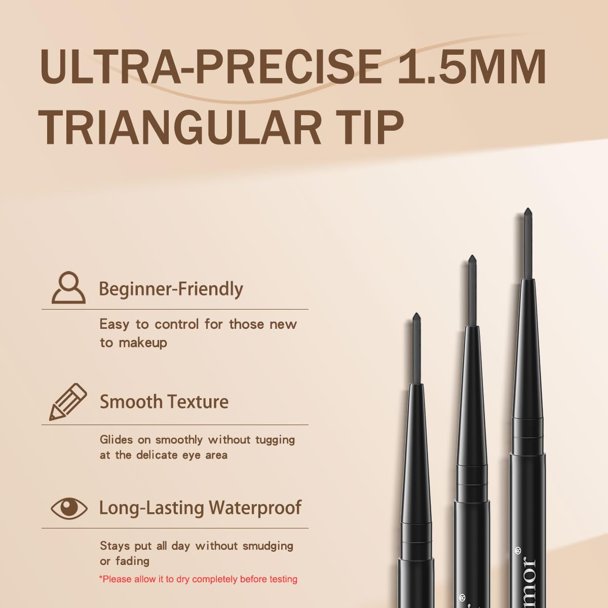 12 Pcs Black and Brown Eyeliner Pencil Gel Eyeliner Pen with Retractable and Waterproof Eye Liner for Bold and Defined Eye Liner (6 Black+6 Brown)