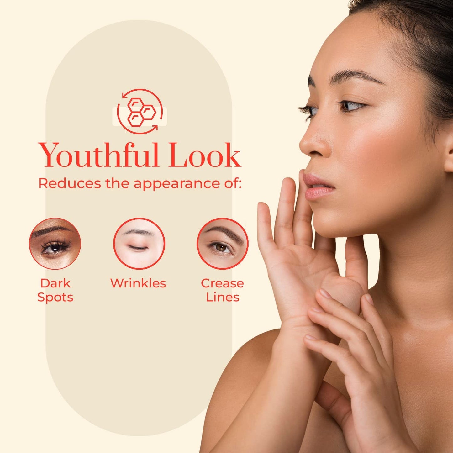 Retinol & Goji Berry Under Eye Serum - Diminish Fine Lines, Wrinkles, Eye Bags & Dark Circles, Depuffing Eye Serum - Cruelty Free Korean Skin Care For All Skin Types