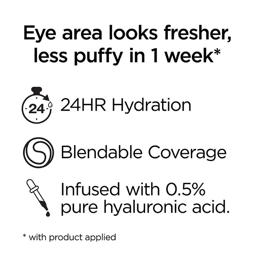 L’Oréal Paris True Match Eye Cream in a Concealer, 0.5% hyaluronic acid, Deep N9-10, 0.4 fl. oz.