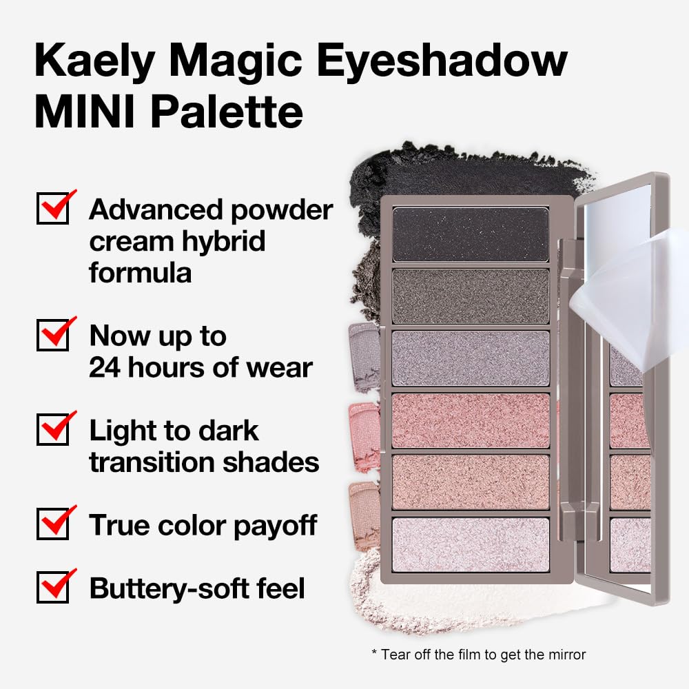 Kaely 6 Color Mini Nude Eyeshadow Palette Makeup, Highly Pigmented Eye Shadow Palette Waterproof, Natural Glitter Shimmer Eye Shadow Palette, paleta de sombras de ojos, Vegan & Cruelty-free, 03