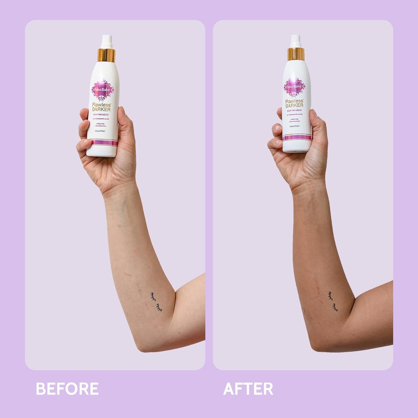 Fake Bake Flawless Darker Self-Tanning Liquid Streak-Free, Long-Lasting Natural Glow For All Skin Tones - Sunless Tanner Includes Professional Mitt For Easy Application, Black Coconut Scent - 6 oz