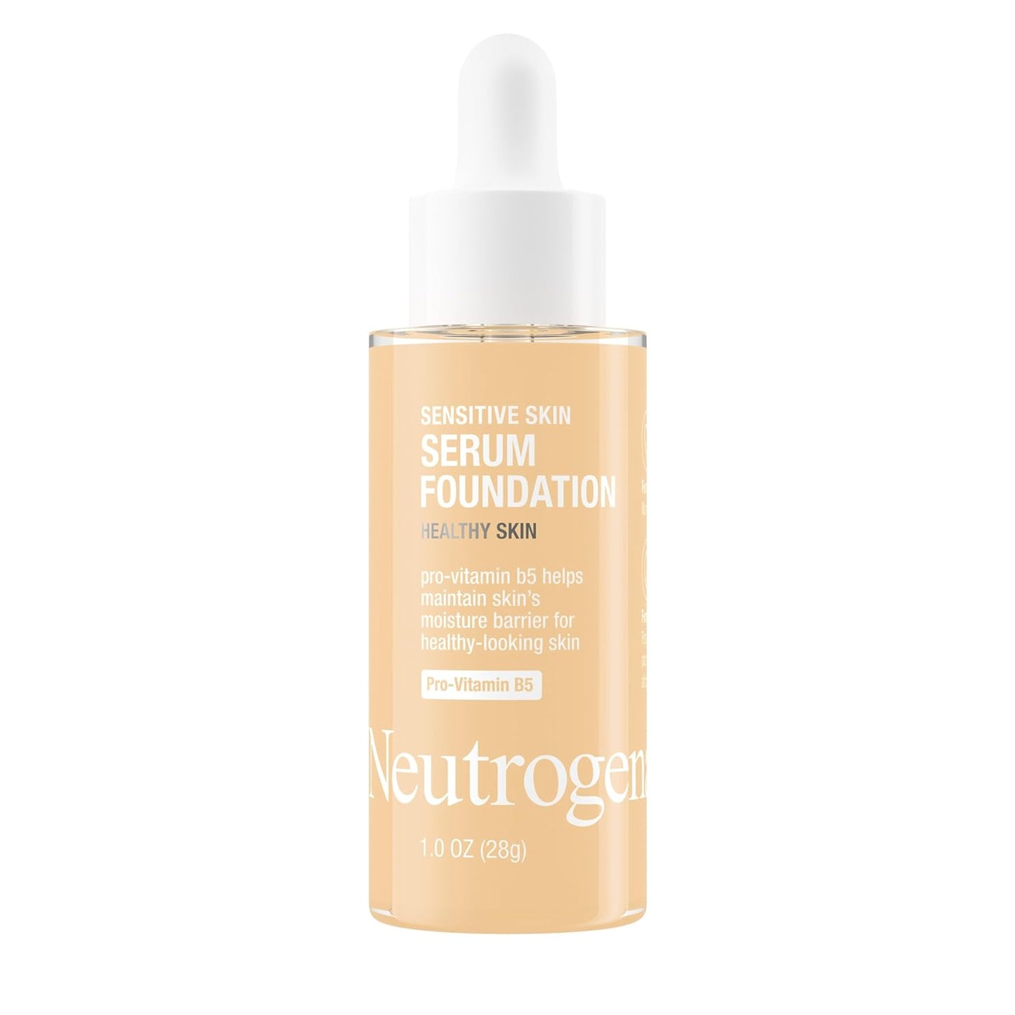 Neutrogena Healthy Skin Sensitive Skin Serum Foundation with Pro-Vitamin B5, Color Correcting & Pore Minimizing Liquid Foundation & Face Serum, Buildable Coverage, Light 03, 1 oz