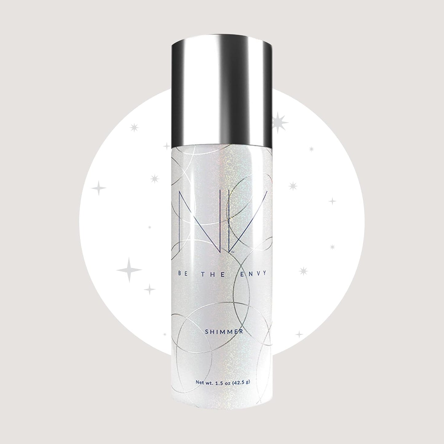 NV Perfecting Mist Shimmer Buildable Coverage Professional Airbrush Makeup with Plant-based Stem Cell Polypeptides, Vitamins A, D, E and Aloe, 1.5 ounces. SHIMMER
