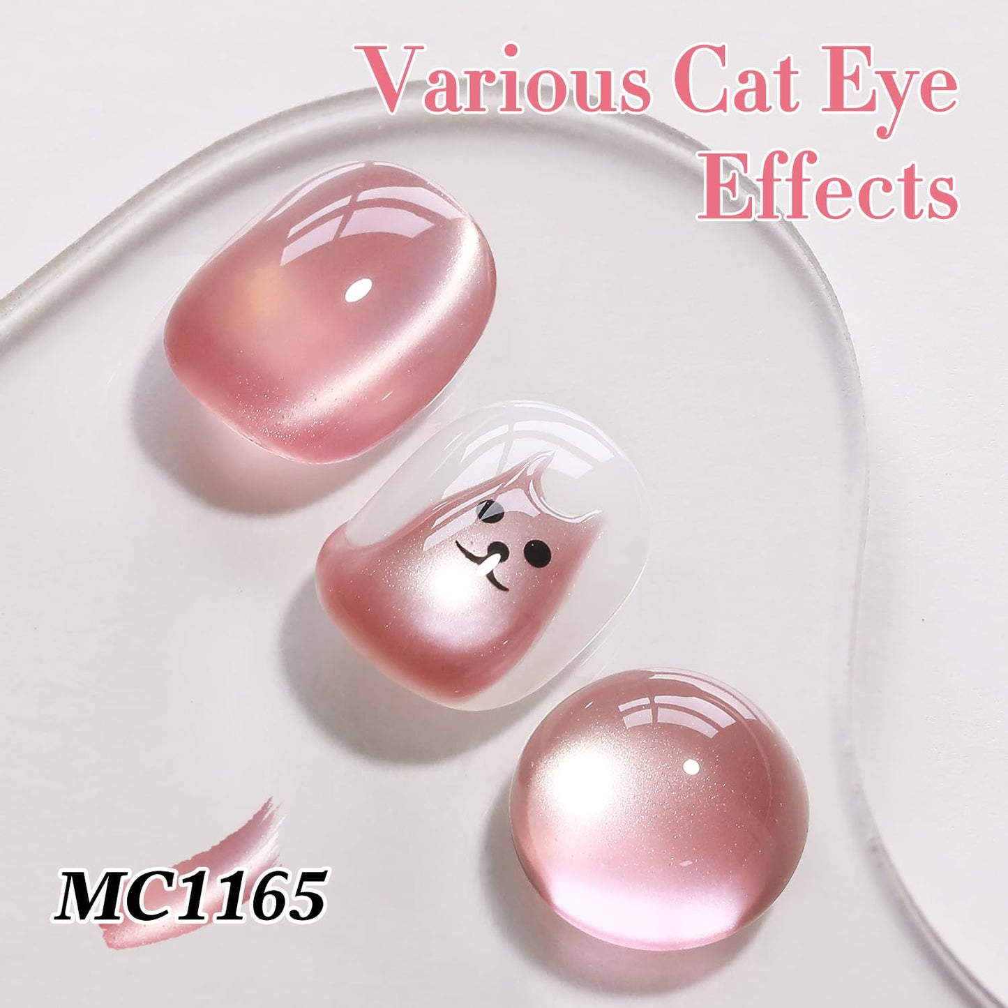 Double Rhythm 6 Colors Cat Eye Gel Polish Set Shimmer Glitter with Magnet Holographic Reflective Magnetic UV Nail Art Kit (6-Kit-49)