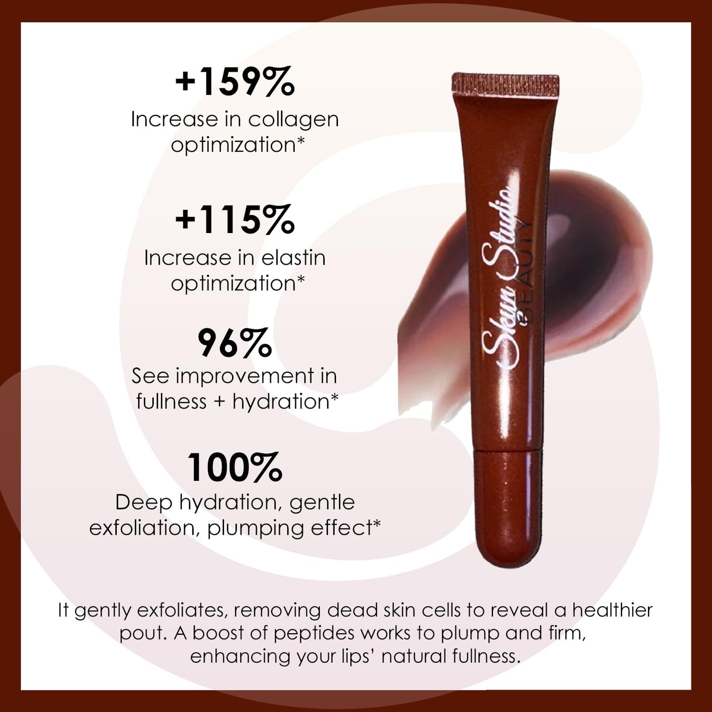 BEAUTY Pucker Up Shea Butta Glossy Lip Balm, Hydrating Lip Balm, Peptide Lip Treatment, Exfoliating Lip Balm, Lightweight, Moisturize and Tint Lip Care Products (0.4 Oz) (Brown Skin)