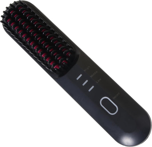 Rechargeable Hot Hair Brush Straightener Heat Pressing Combs Ceramic Electric Straightening Comb, Anti Burn for Natural Black Hair Beard Wigs Holiday Gifts