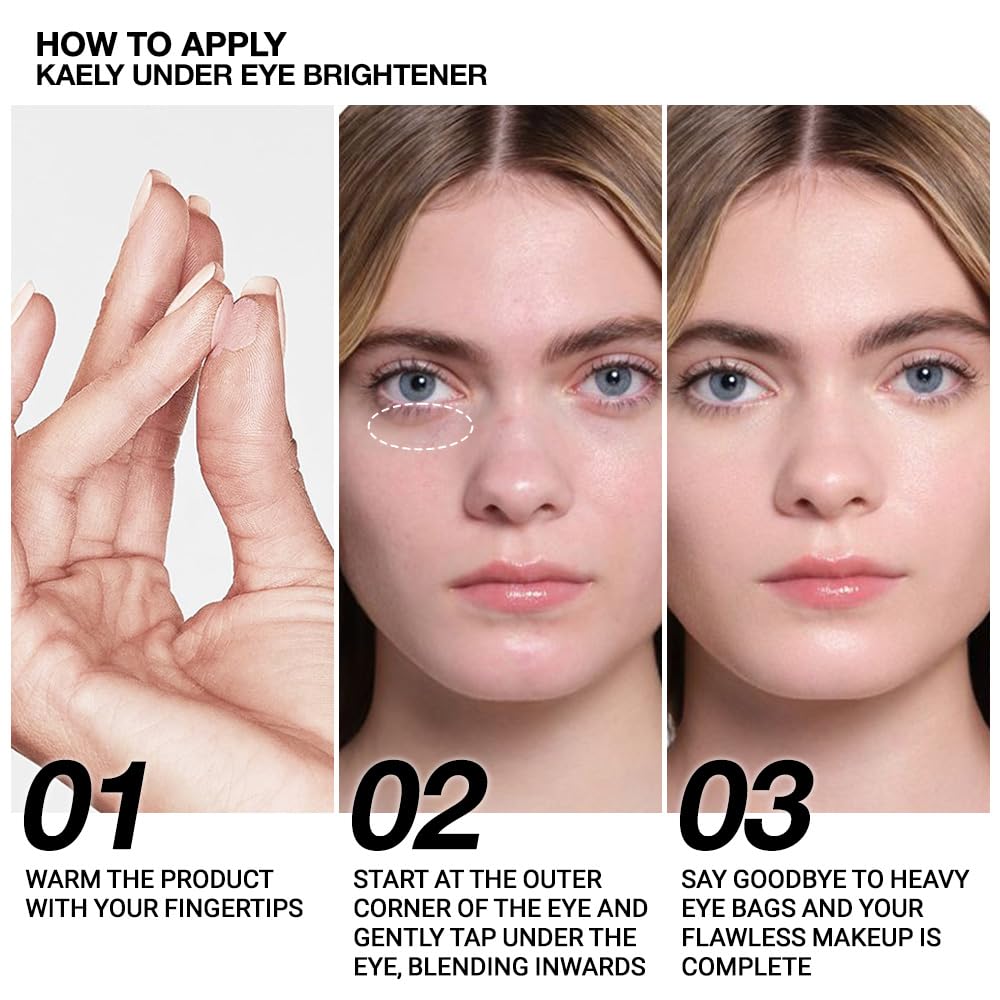 evpct 2Pcs under Eye Brightener, Nourishing Luminous under Eye Concealer Color Corrector for Dark Circles, Waterproof Naturactor Concealer Pot make up for Eye Ring corrector de ojeras, 08# Light Pink