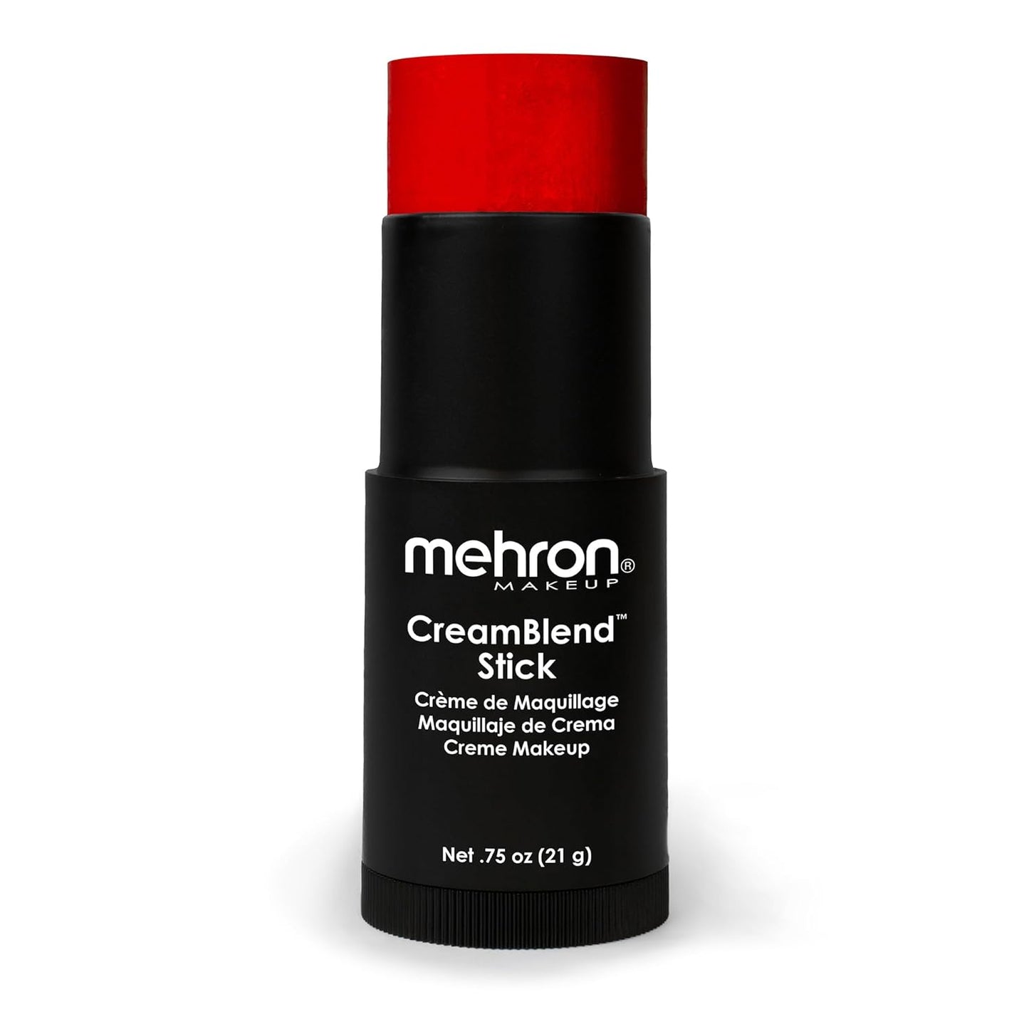 Mehron Makeup CreamBlend Stick | Face Paint, Body Paint, & Foundation Cream Makeup | Body Paint Stick .75 oz (21 g) (Red)