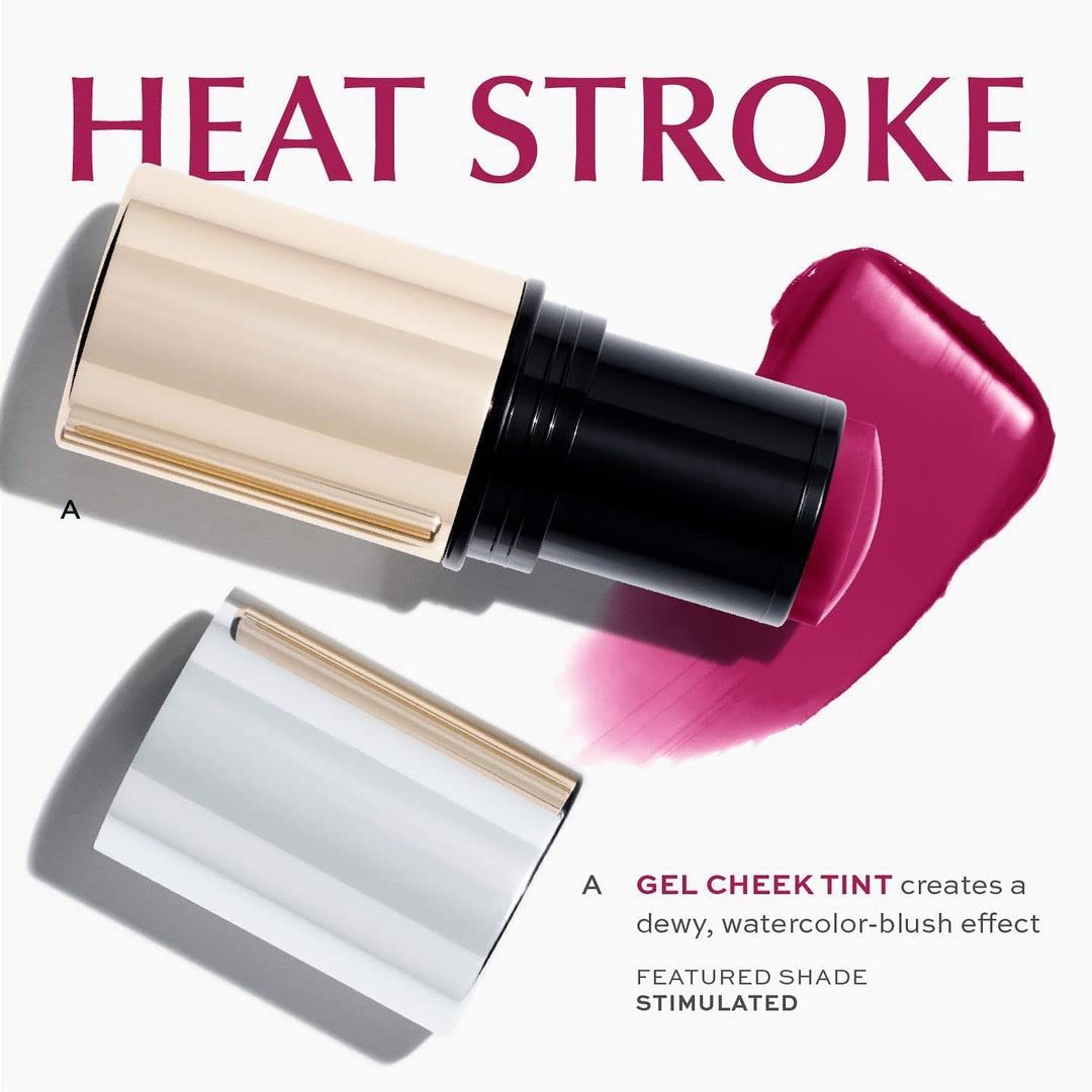 MAKE Beauty Heat Stroke Cream Blush Stick for Cheeks with Natural Hydrating Dewy Finish. Creamy Gel Blush Balm - Shade Baked, Deep Chocolate Brown Cheek Tint