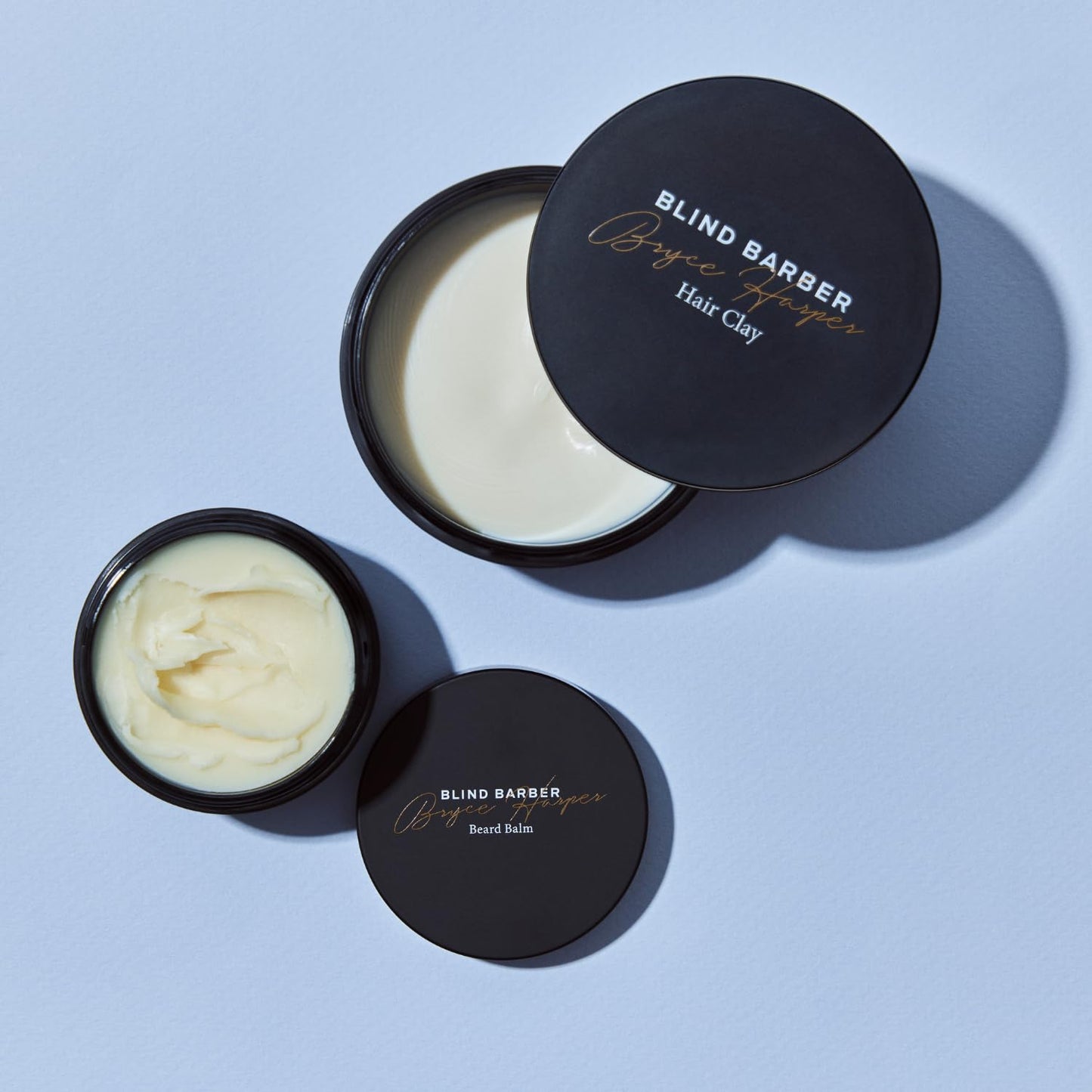 Blind Barber Bryce Harper Gift Set - Two Piece Men's Grooming Kit - Hair Clay + Beard Balm - Everyday Kaolin Clay Hair Pomade + Beard Care Kit for Men (2 Count)