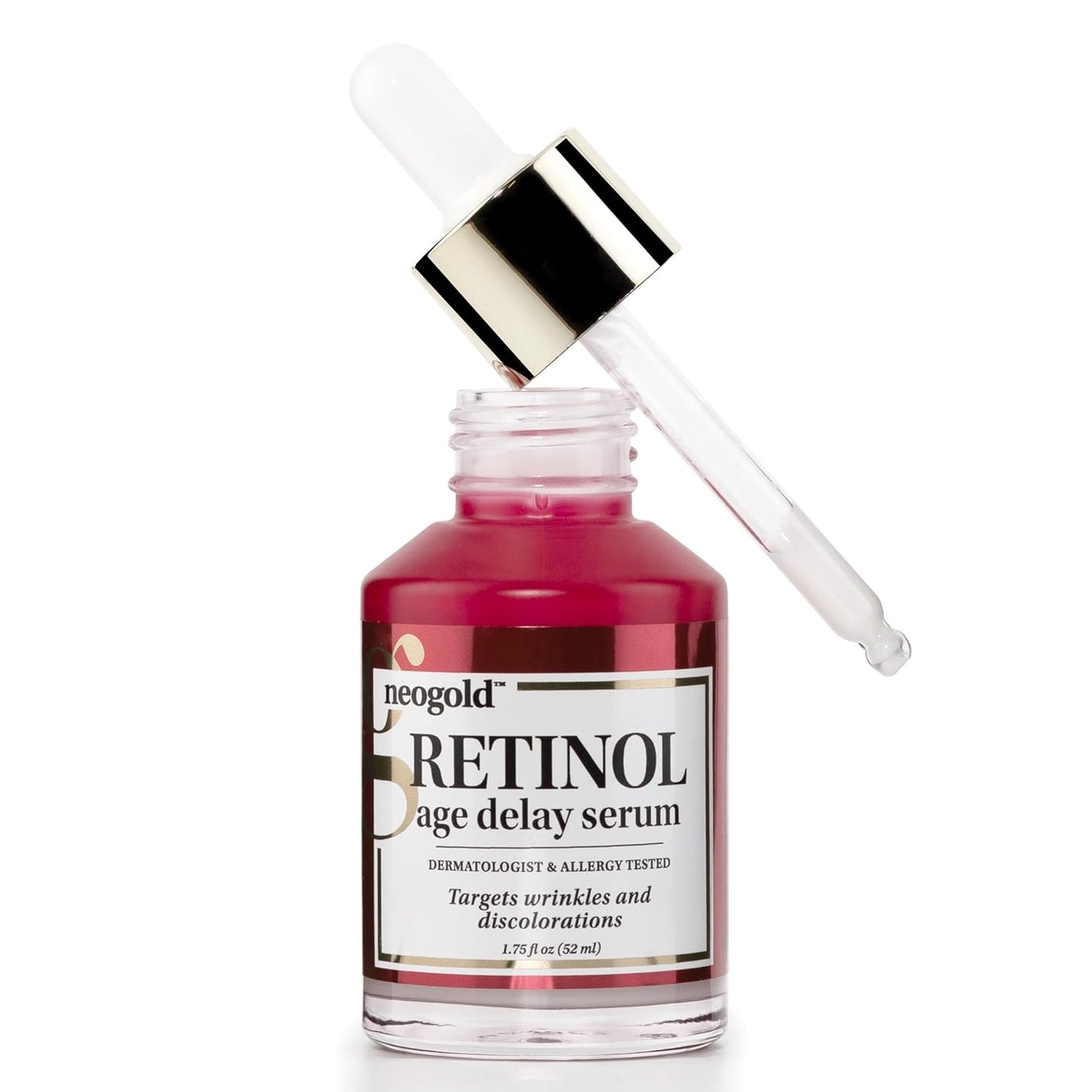 Resurfacing Retinol Serum, 1.75 Fl Oz, Anti-Aging Moisturizer for Face, Reduces Wrinkles, Sagging Skin, Fine Lines, Aloe Vera, Green Tea, Glycerin, Paraben-Free