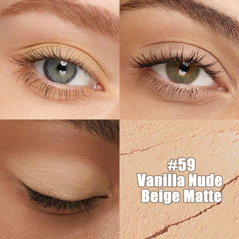 Beige Matte Cream Eye Shadow Stick Makeup for Women, Beige Matte Eyeliner Pencil Eyeshadow Brightener Stick for Eyes, Waterproof Eyeshadow Applicator Blendable, sombras para ojos 59#