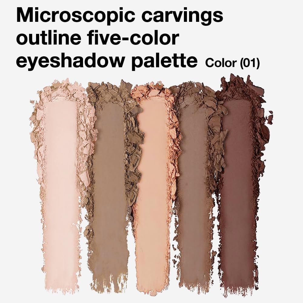 5 Colors Matte Eyeshadow Makeup Palette,Nude Pink Light Dark Brown Taupe Natural Neutral Eye Shadow Palette,Long Lasting Waterproof Naturing-Looking Women Girls Eye Shadow