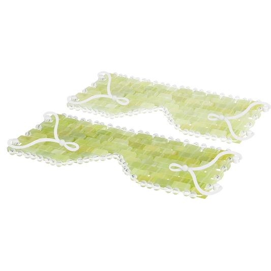 Jade Eye Mask, Facial Cooling Mask with 100% Real Jade for Hot & Cold Therapy to Reduce Wrinkles, Puffiness, Migraines, and Anti-Aging