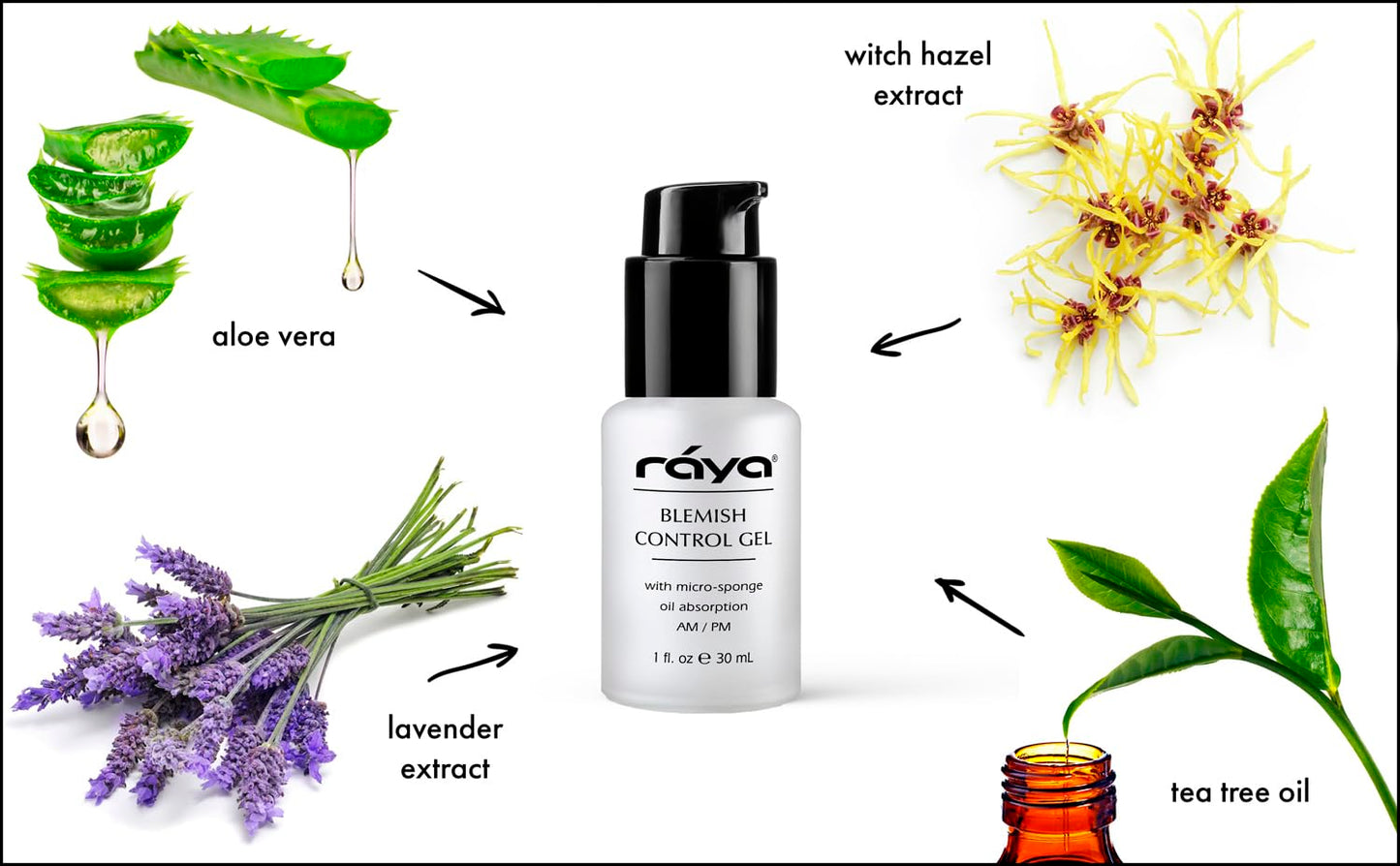 RAYA Blemish Control Gel (703) | Oil Controlling Facial Treatment Serum for Oily and Break-Out Prone Skin | Helps Reduce and Clear Up Blemishes