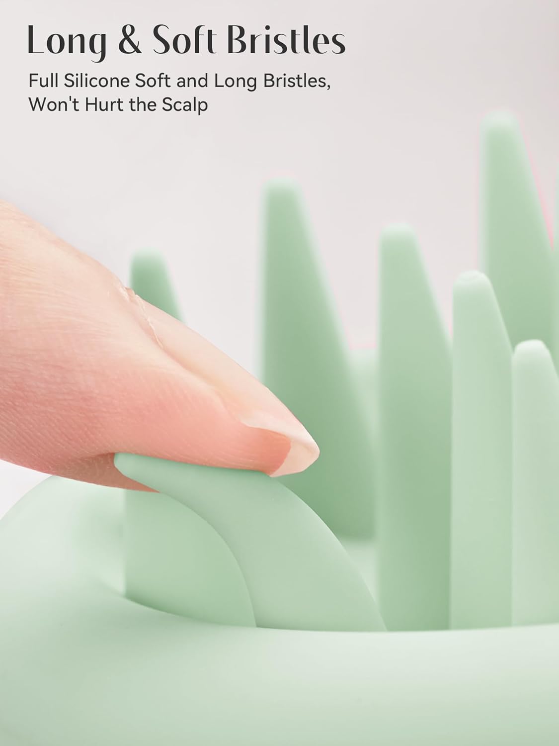 HEETA Scalp Massager Hair Growth, Scalp Scrubber with Soft Bristles, Integrated Silicone Design, Exfoliator for Dandruff Removal & Relaxation, Shampoo Brush Fit Wet/Dry Hair Use, Dark Green