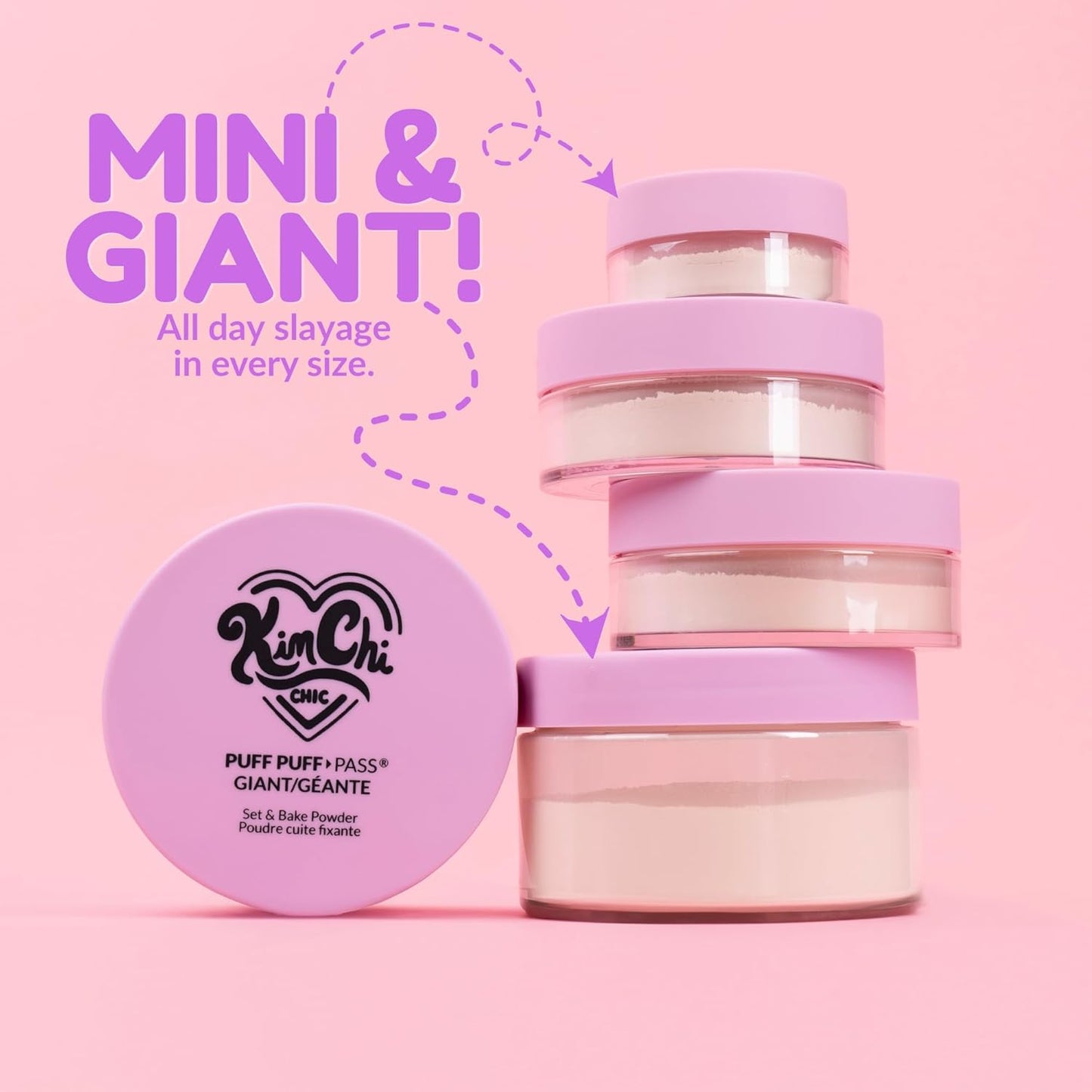 Kimchi Chic Beauty Puff Puff Pass Set and Bake Setting Powder for Makeup, Extra Fluffy Loose Face Powder Poof, Soft Natural Face Makeup for Uneven Skin Tone, 03 Translucent