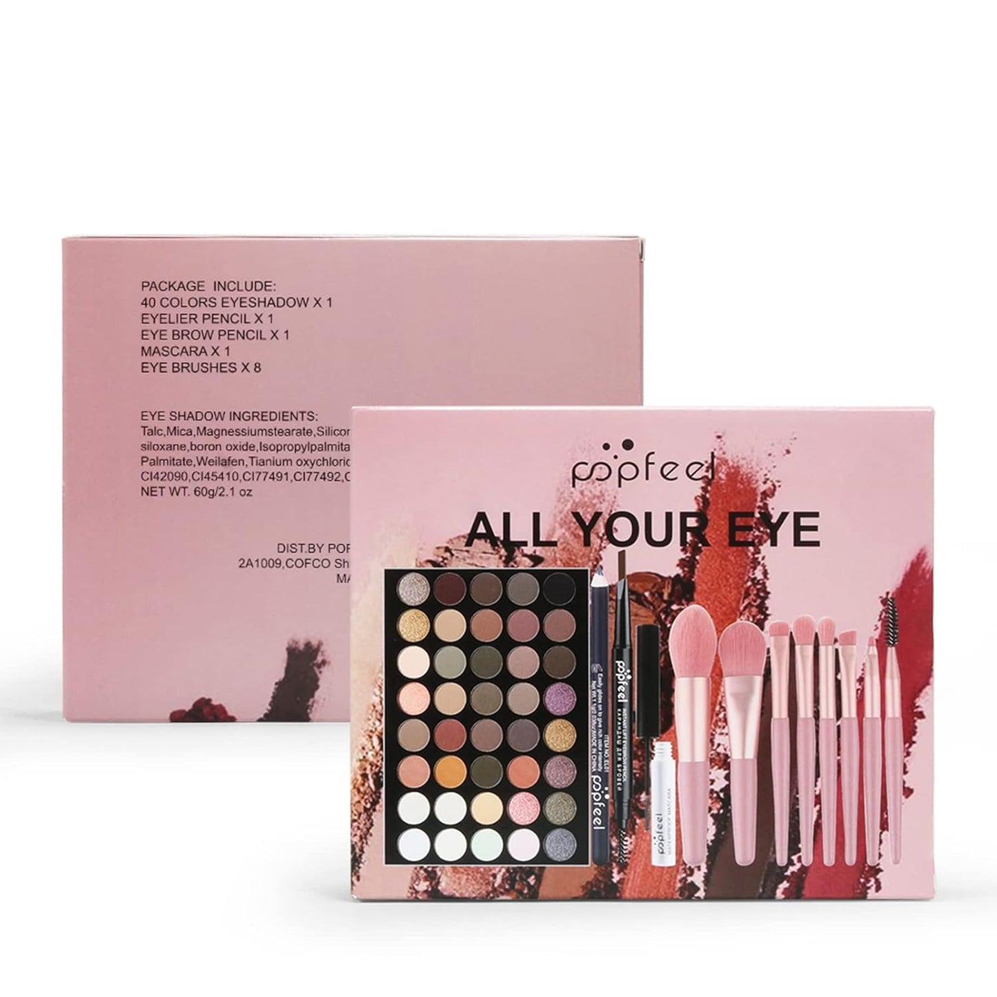 All-in-one Makeup Set Holiday Gift Surprise | Full Makeup Kit for Women Essential Starter Bundle Include Eyeshadow Palette Lipstick Blush Concealer Face Powder Eyeliner Mascara Soft Brush
