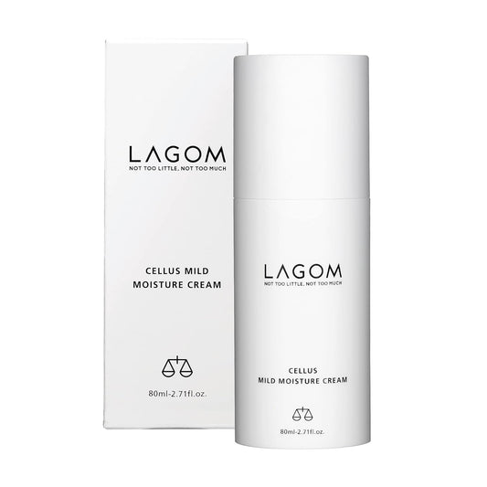 LAGOM Cellus Mild Moisture Cream with D-panthenol, Natural Moisturizer, Hypoallergenic, Fragrance-Free, Refreshing Herbal Face Lotion for Sensitive Skin 2.71 Fl Oz
