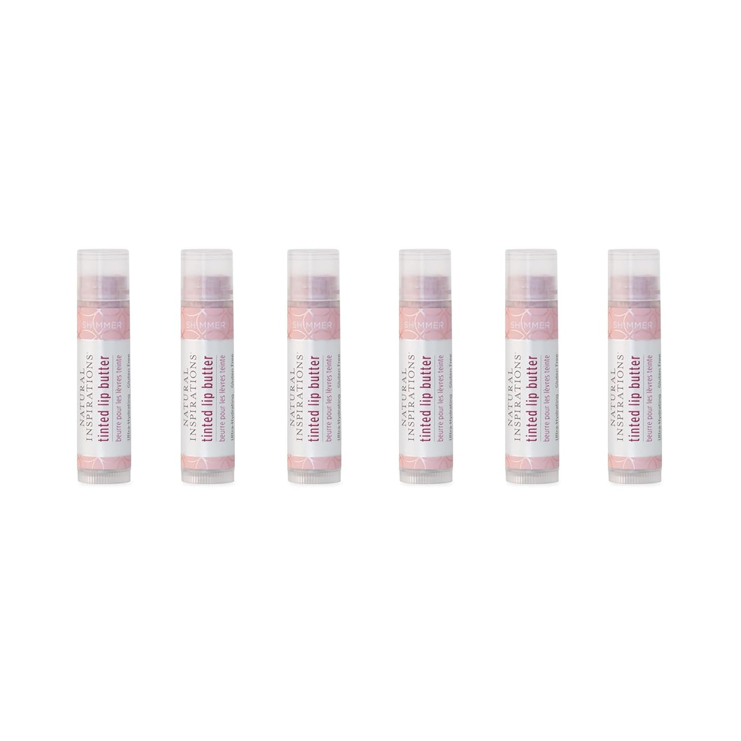 Natural Inspirations Moisturizing Tinted Lip Butter 6 Piece Set, Shimmer