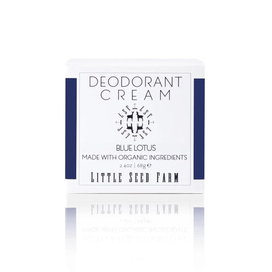 Little Seed Farm All Natural Deodorant Cream, Aluminum Free Deodorant for Women or Men - Blue Lotus, Net Wt. 2.4oz | 68g