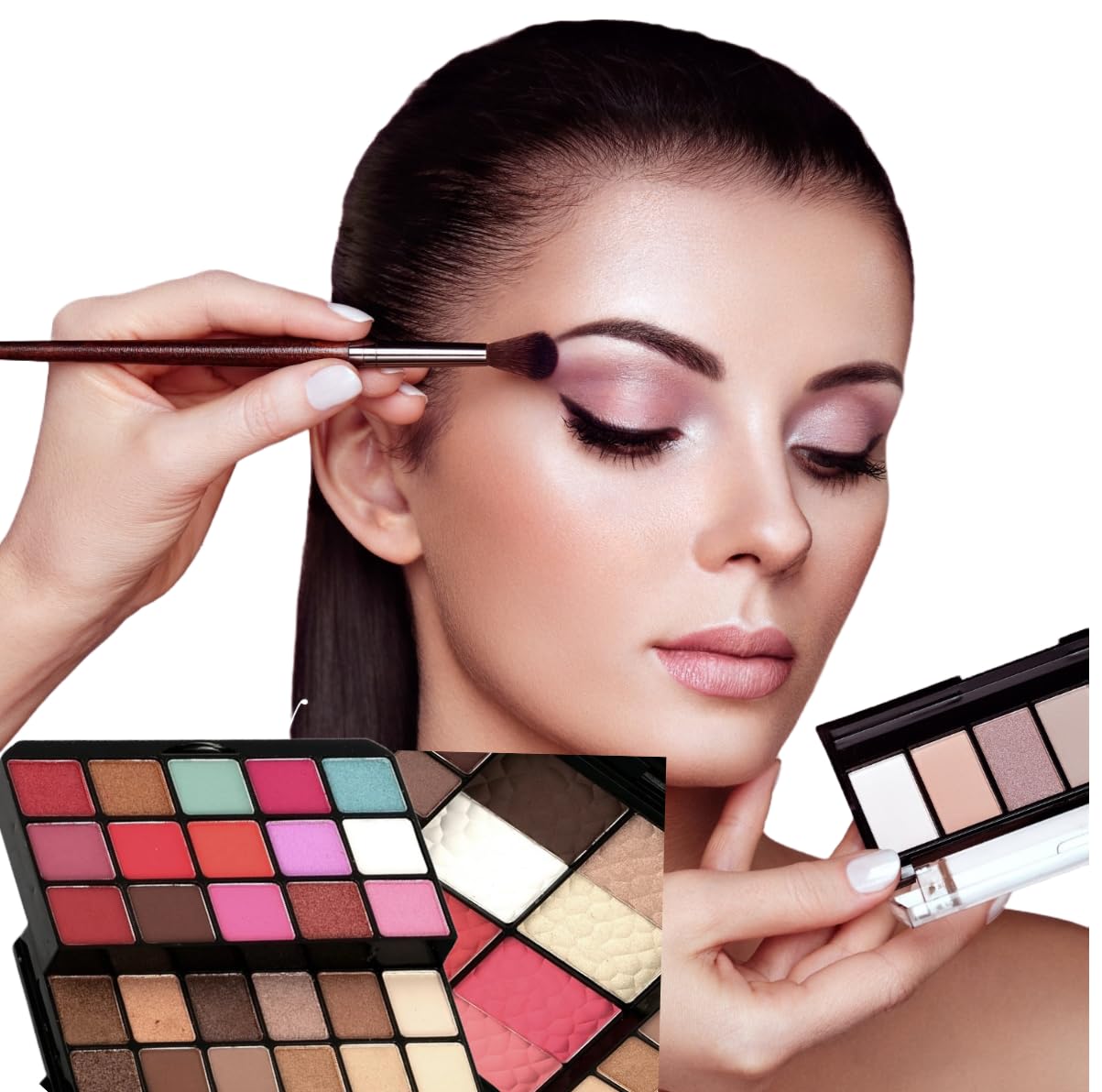 SAMIK Eye shadow blush concealer contour makeup kits full set all in one makeup set cosmetic girl makeup gift box blush set (Pink)