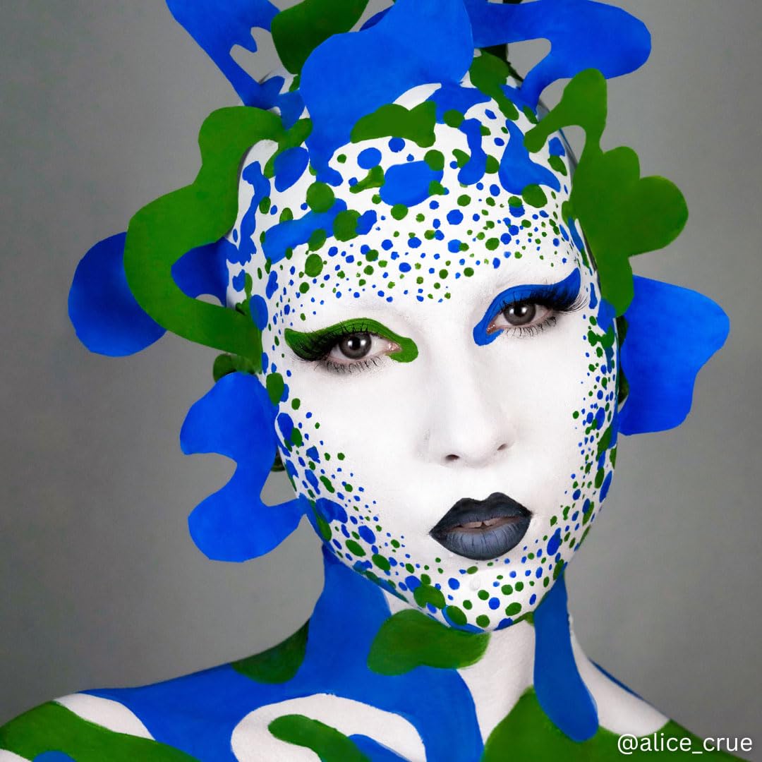 Mehron EDGE Face & Body Paint| Professional Water-Activated Face Paint Makeup | Made in the USA | For Cosplay, Halloween, & SFX (Green)