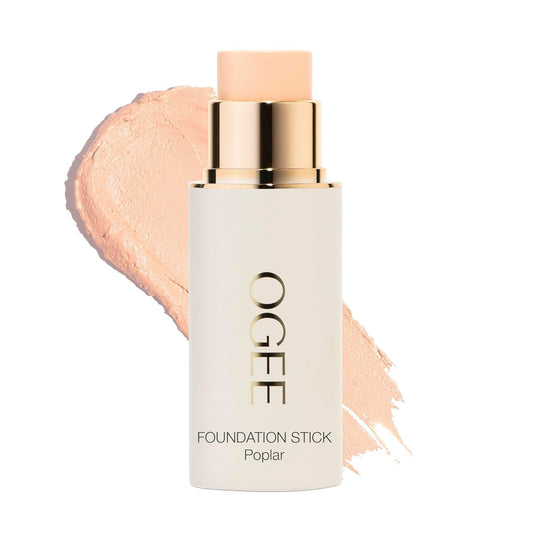 Ogee Sculpted Complexion Foundation Stick (Poplar 0.10C Fair, White-Pink Undertones) Full Coverage Foundation Makeup - Instantly Balance & Even Complexion - 70% Organic Ingredients